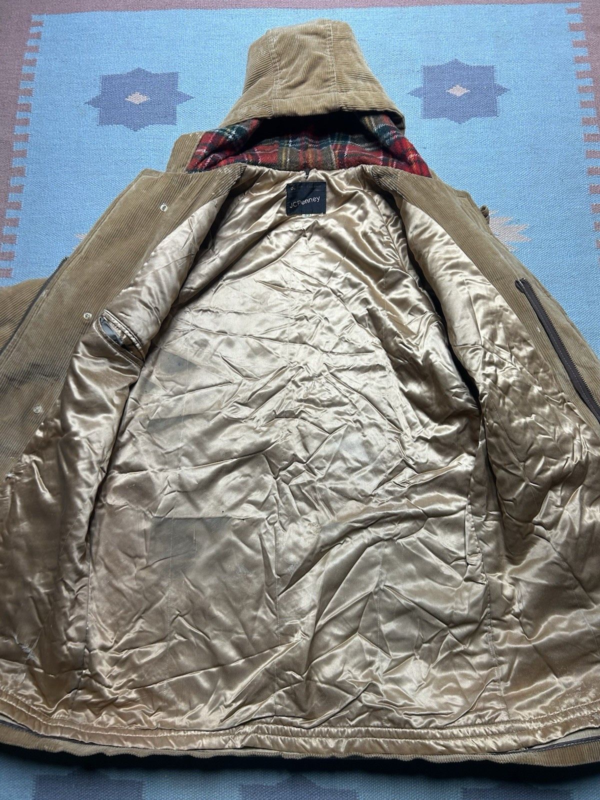 Vintage VTG 70s JCPenney corduroy jacket long coat hooded lined L 42 Size US L / EU 52-54 / 3 - 18 Thumbnail