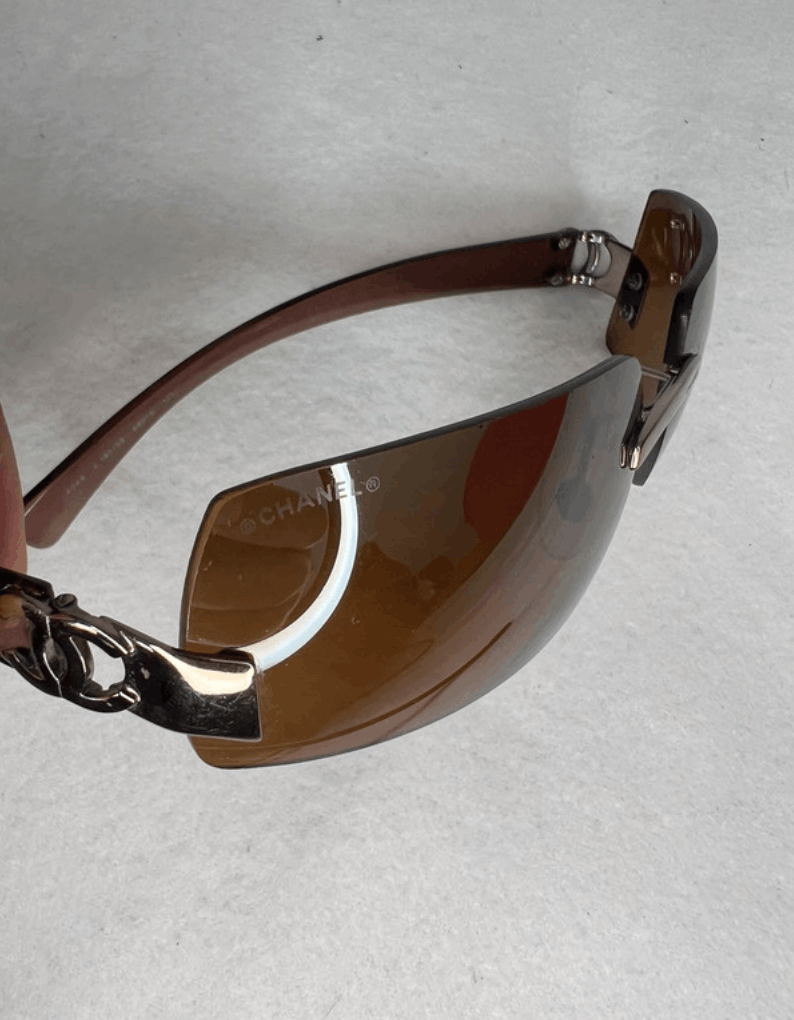 Chanel Chanel Sunglasses 4048 Rhinestone CC 4017 Rimless Vintage Size ONE SIZE - 4 Thumbnail