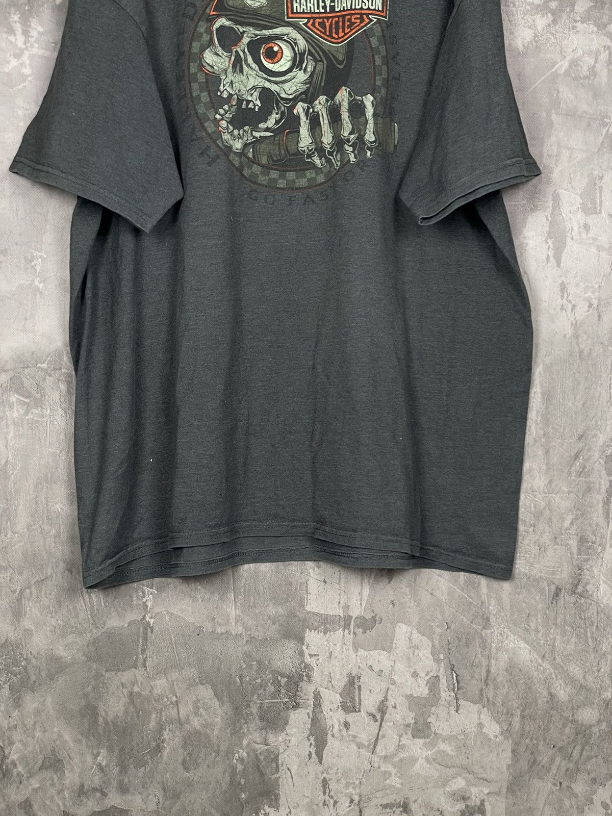 Harley Davidson × Vintage Trashed! VTG 90’s Harley Davidson Faded Paper Thin T-Shirt Size US XXL / EU 58 / 5 - 6 Thumbnail
