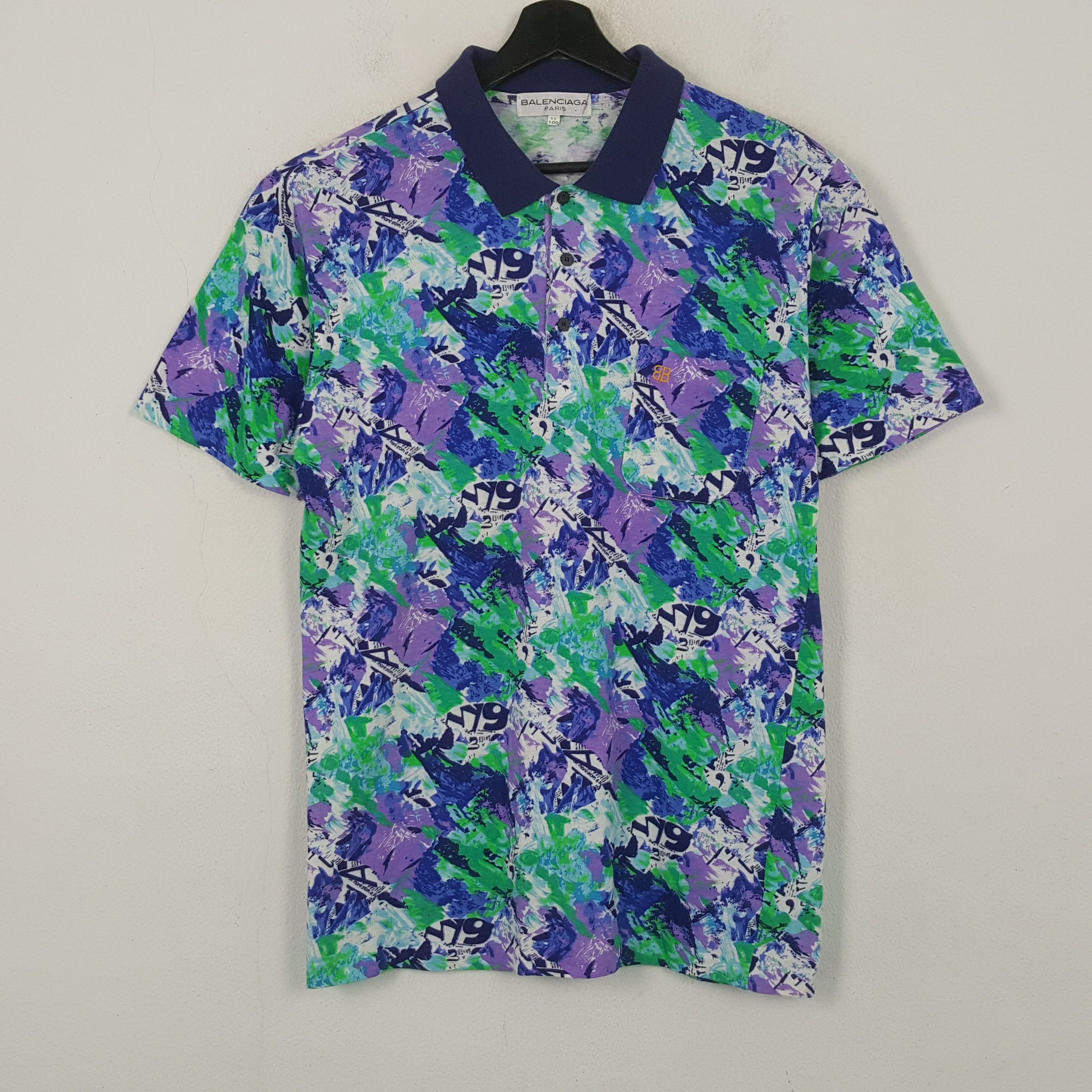 Vintage Balenciaga Fashion Brand Polos RR22 Size US M / EU 48-50 / 2 - 1 Thumbnail