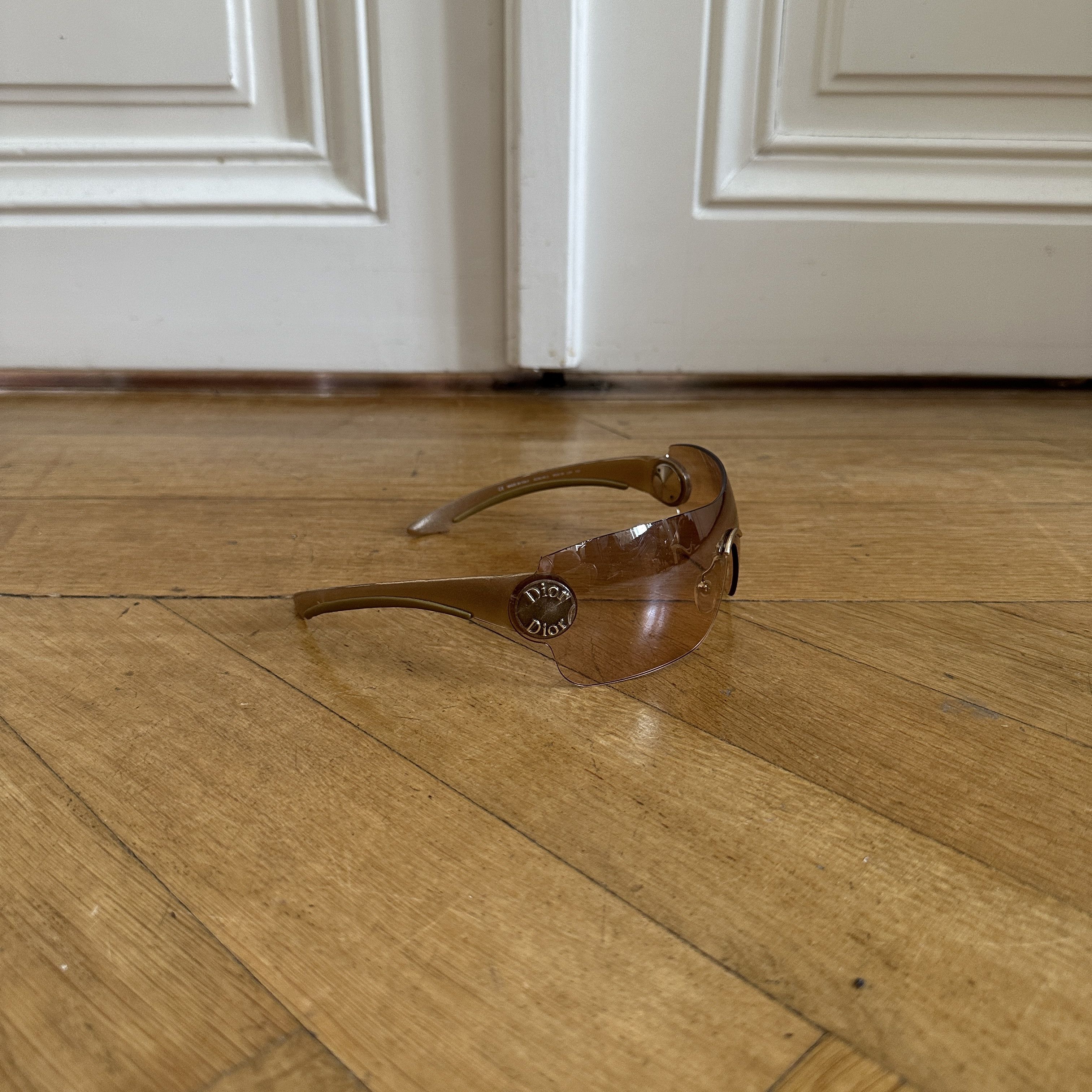 image of Dior By John Galliano Schlak 2 Sunglasses in Brown, Women's