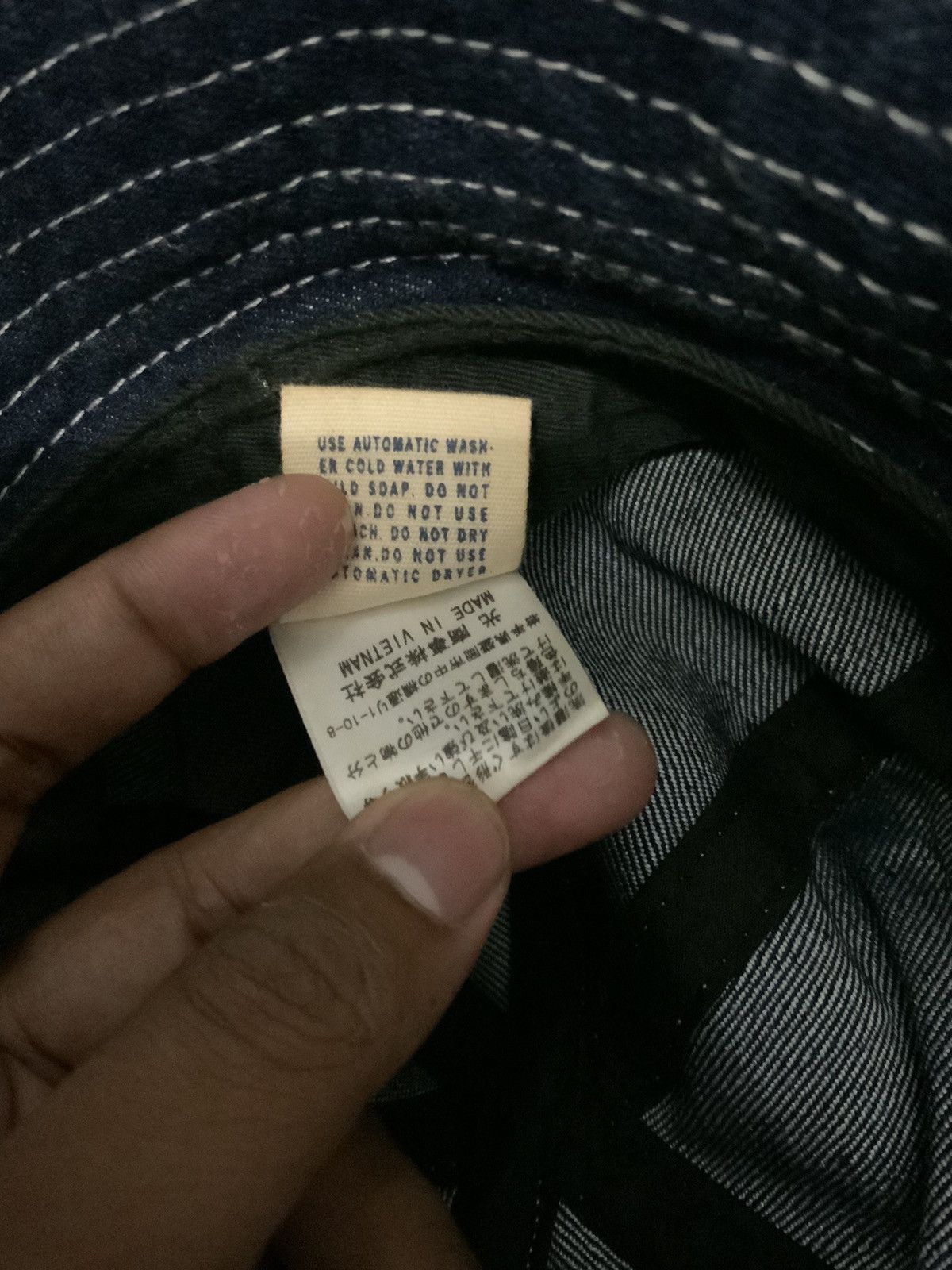Vintage Line-N Knitwear Carillon Denime Bucket Hat Size ONE SIZE - 14 Thumbnail