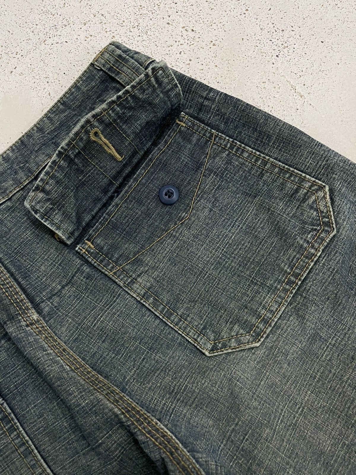 If Six Was Nine Crazy Y2K Mudwash I6W9 Wow Original Wide Leg Size US 29 - 13 Thumbnail