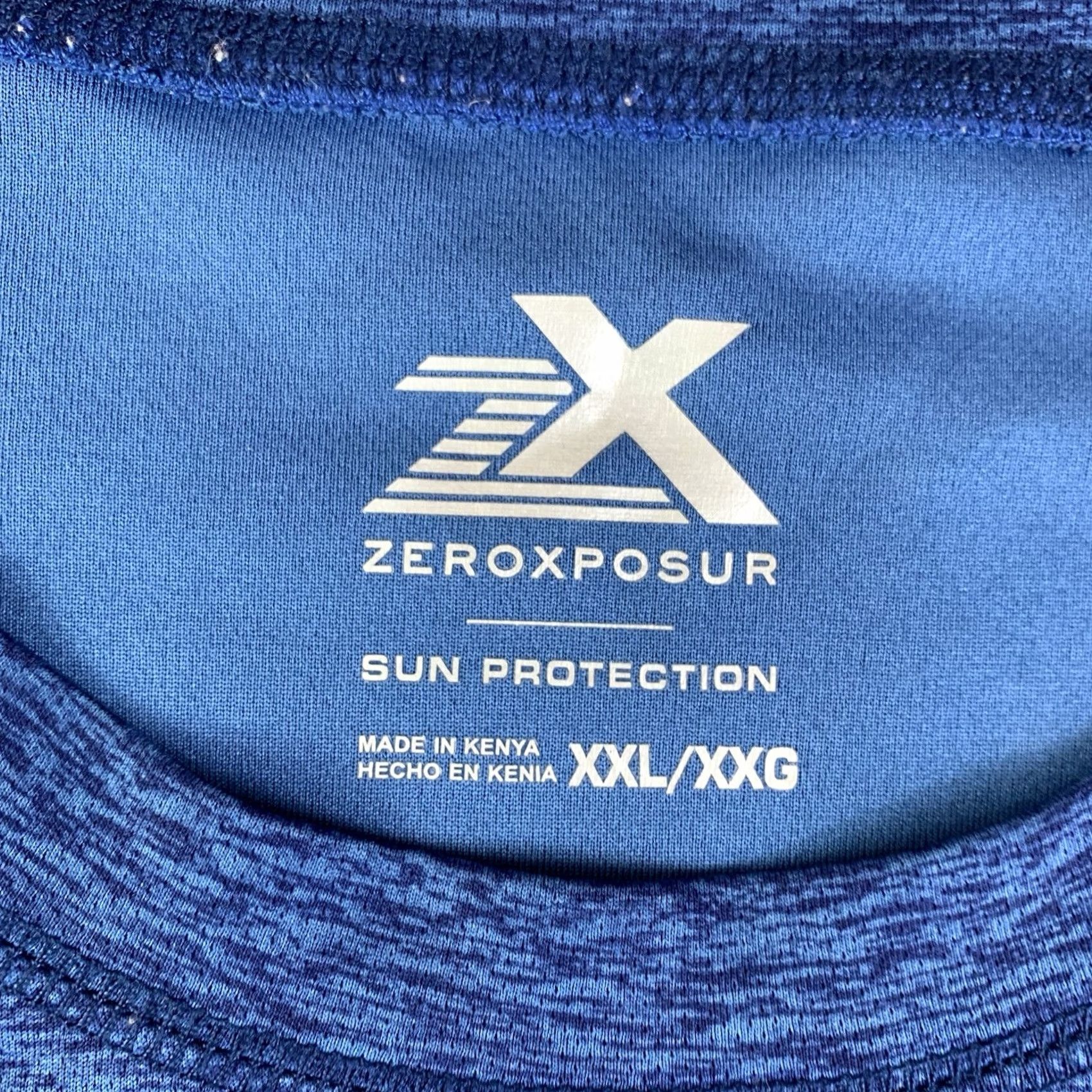 ZeroXposur VINTAGE ZeroXposur Shirt Mens 2XL Blue 50+ Sun Protection Water Short Sleeve Pullover Crew Neck Activewear Beach Water Sports Mens Size US XXL / EU 58 / 5 - 2 Thumbnail
