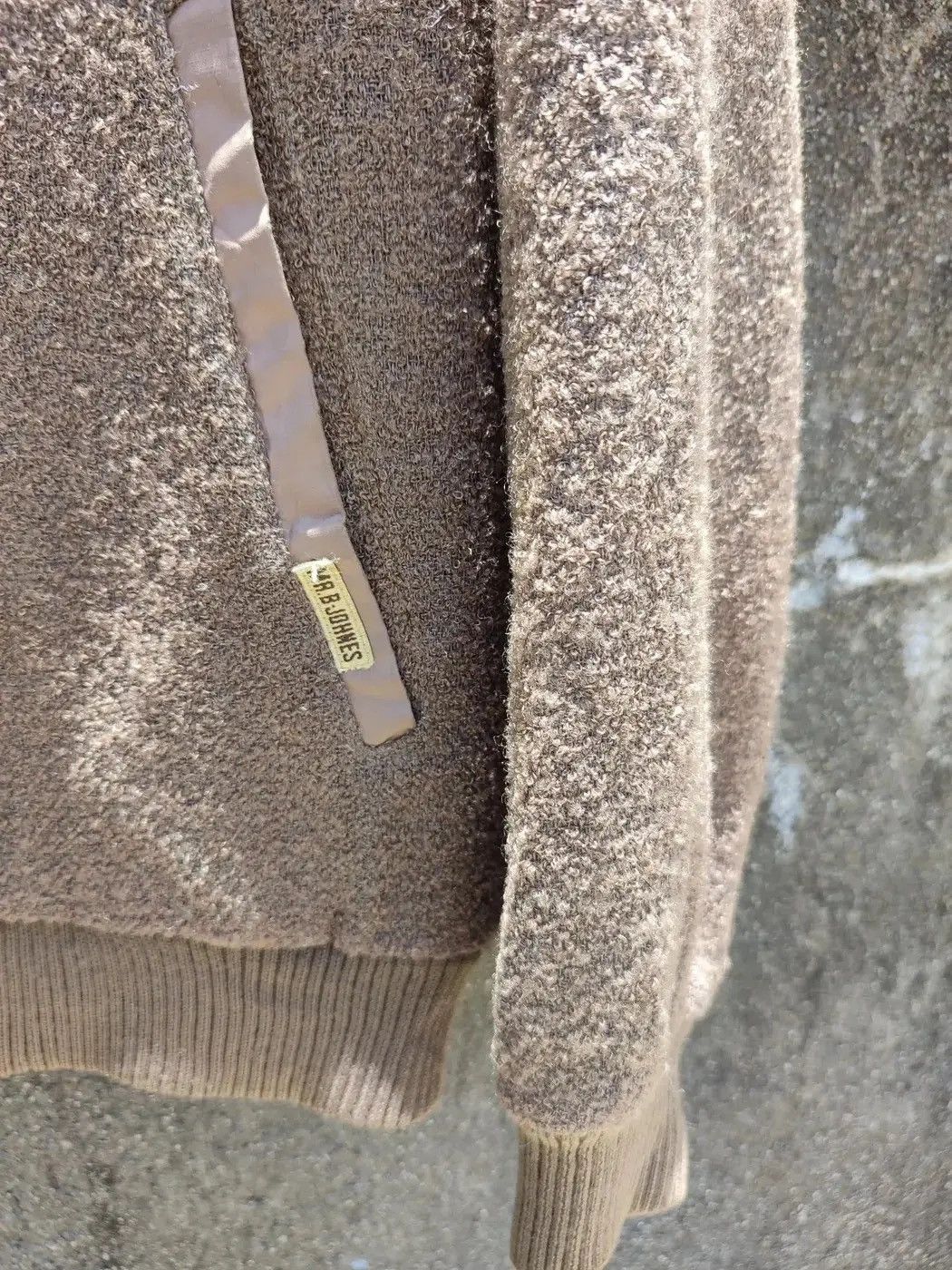Japanese Brand Mr. Bob Johnes Beige Panelled Fleece Bomber Jacket Size US M / EU 48-50 / 2 - 3 Thumbnail