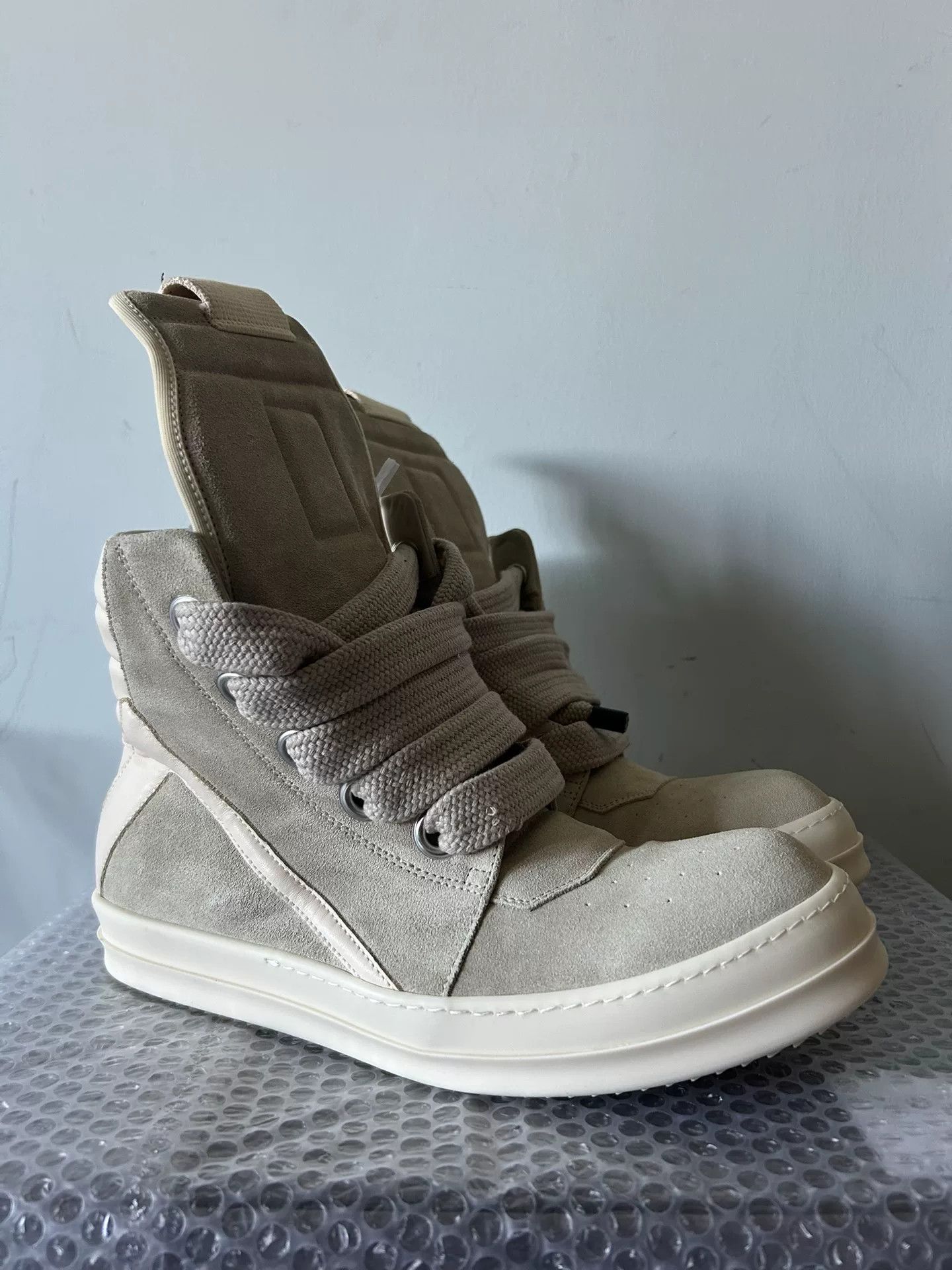 Rick Owens Rick Owens Suede Gray Hitop Sneakers 44 Men Size US 10.5 / EU 43-44 - 1 Thumbnail