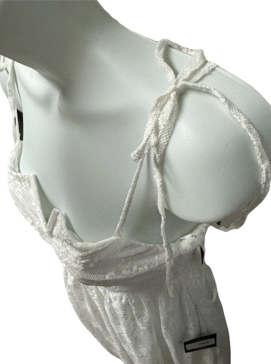 Lulus Lulus Sweetie White Lace Ruched Tie-Strap XS Midi Dress Size XS / US 0-2 / IT 36-38 - 6 Thumbnail