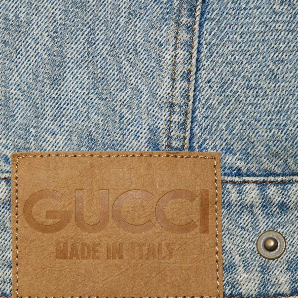 Gucci oc11z1025 Reversible Denim Jacket in Light Blue Size US M / EU 48-50 / 2 - 5 Thumbnail
