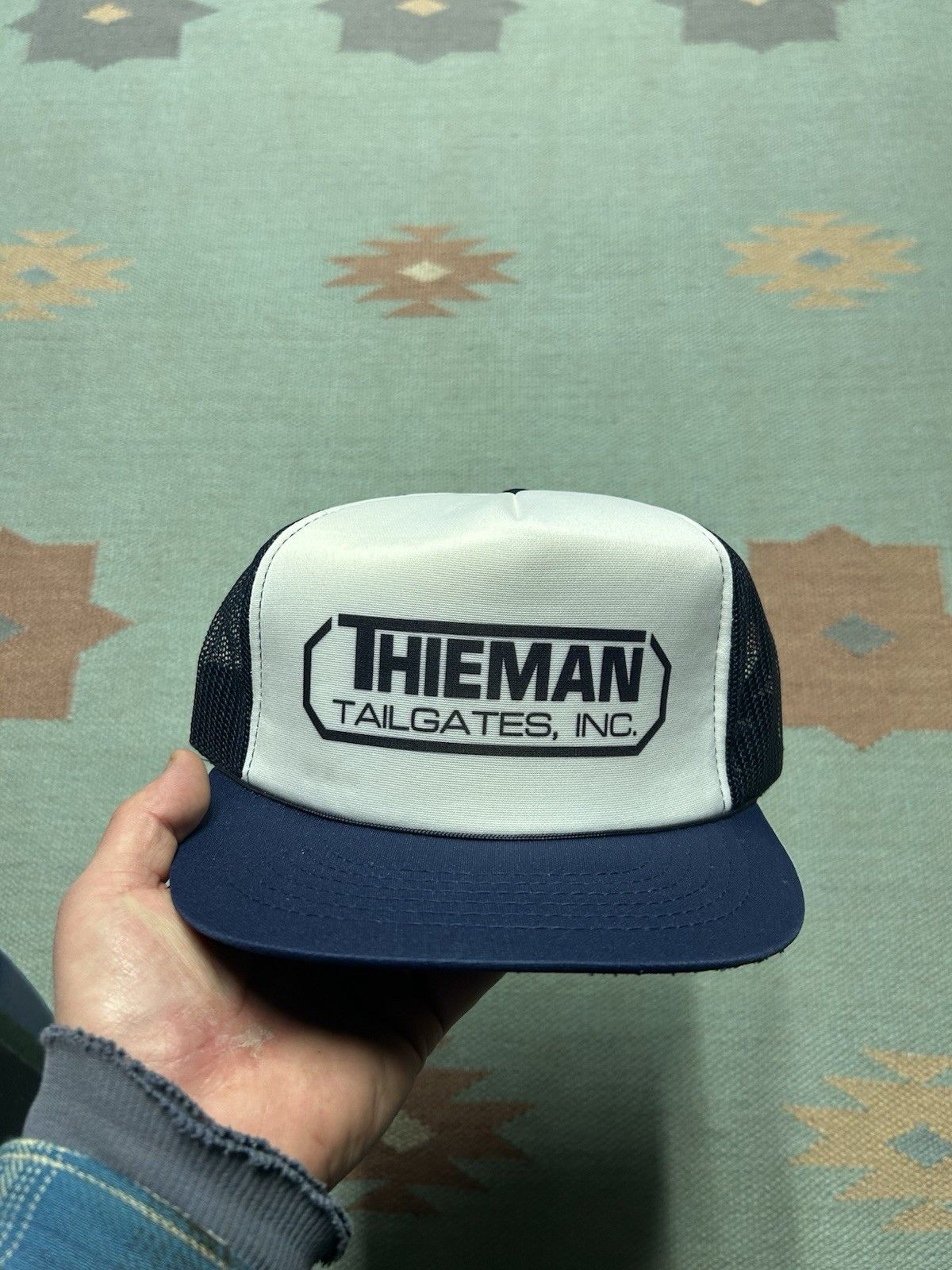 Vintage Vintage trucker hat Thieman tailgates inc blue white snap Size ONE SIZE - 2 Thumbnail