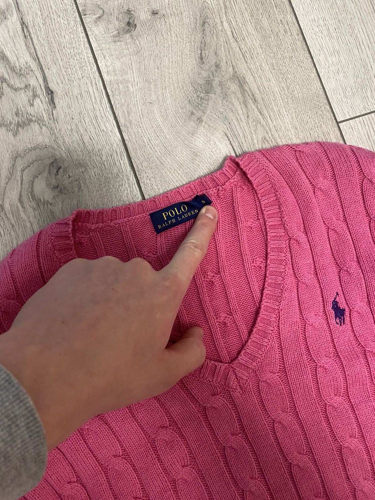 Lauren Ralph Lauren × Polo Ralph Lauren × Ralph Lauren POLO RALPH LAUREN Cable Knit Old Money pink Sweater Size S / US 4 / IT 40 - 4 Thumbnail