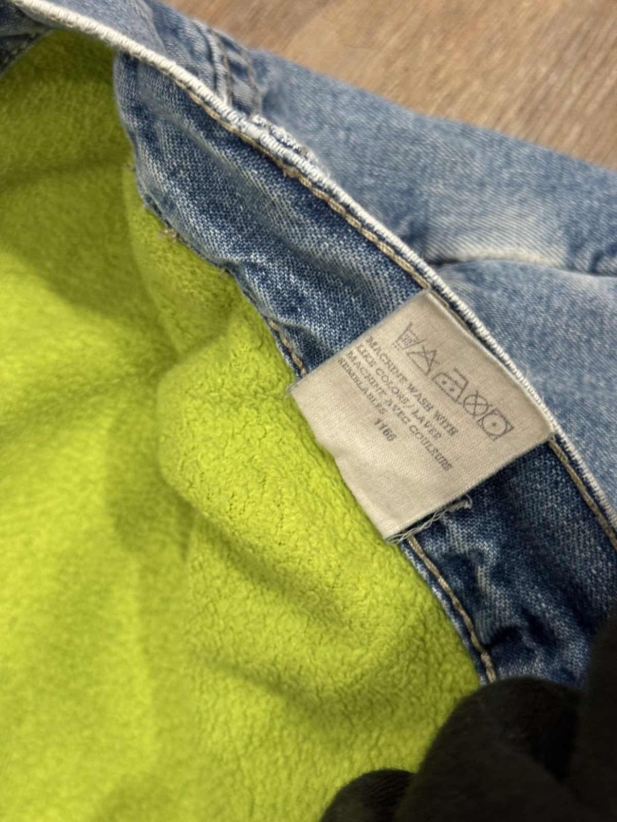 Gap Vintage 90s Gap Blue Jeans Fleece Lined Neon Green No 8 RLX Size US 33 - 12 Thumbnail