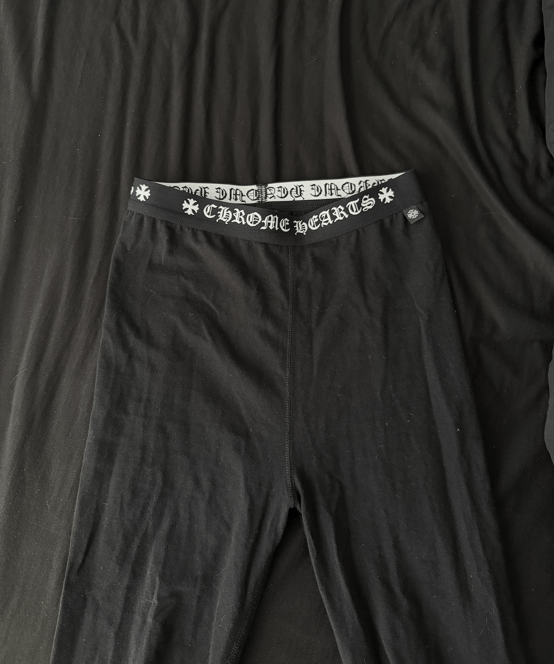 Black Chrome Hearts Horseshoe Logo leggings Sz small