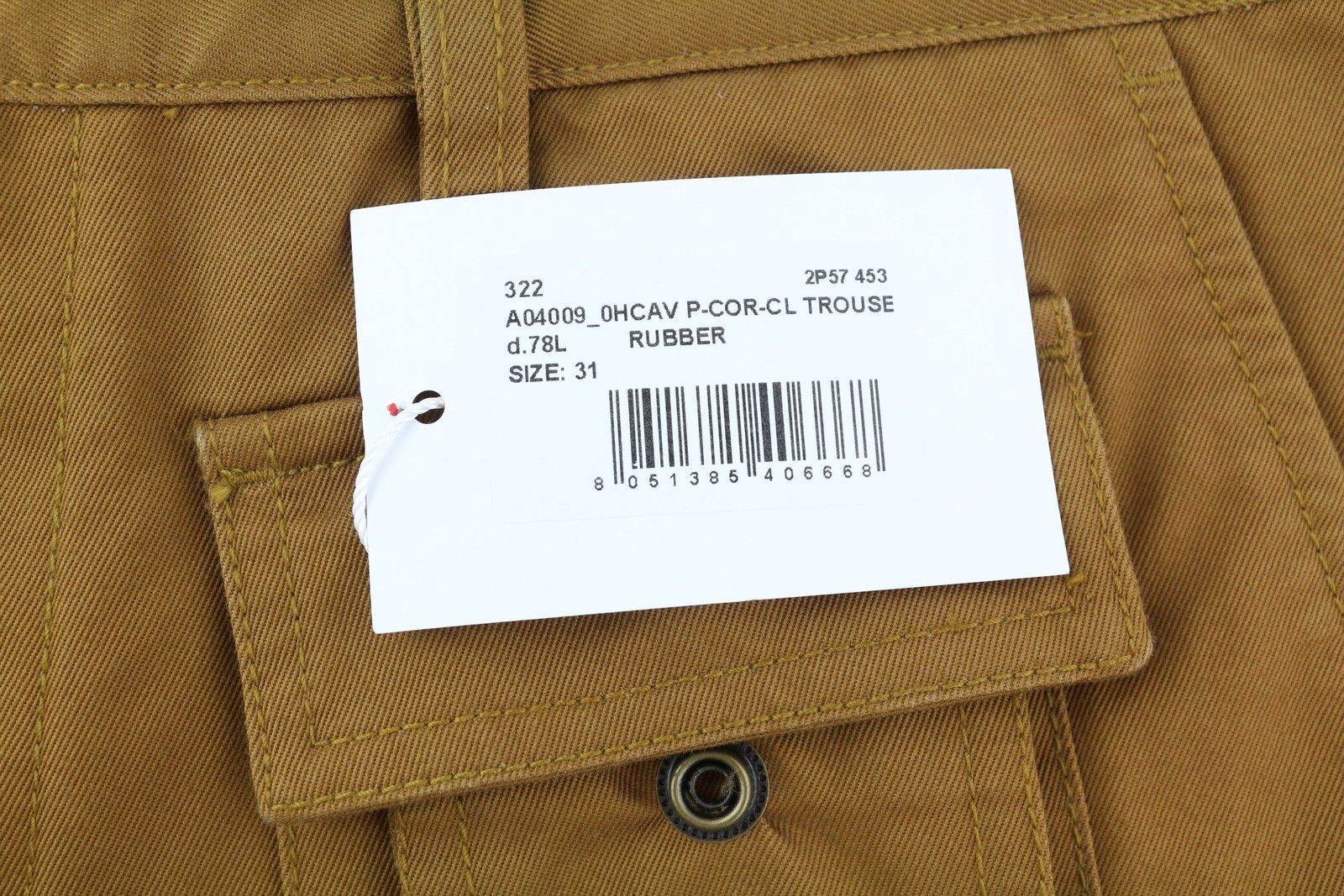 Diesel P-COR-CL W31 Brown Tapered Zip Fly Logo Cargo 85384 Size US 31 - 6 Thumbnail