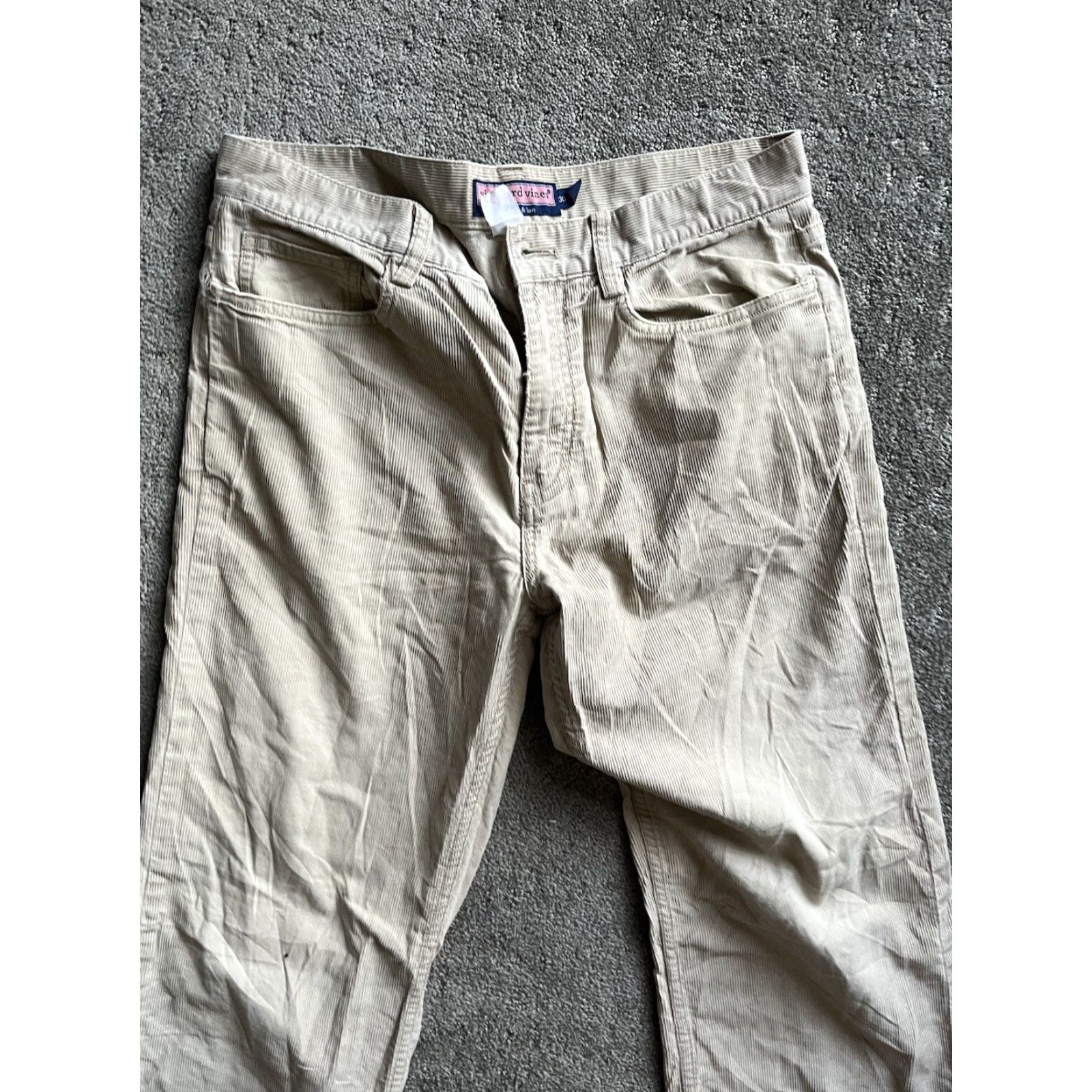 Vineyard Vines Vineyard Vines Corduroy Pants Mens 30x30 Beige Cotton Straight Leg Preppy Golf Size US 30 / EU 46 - 4 Thumbnail