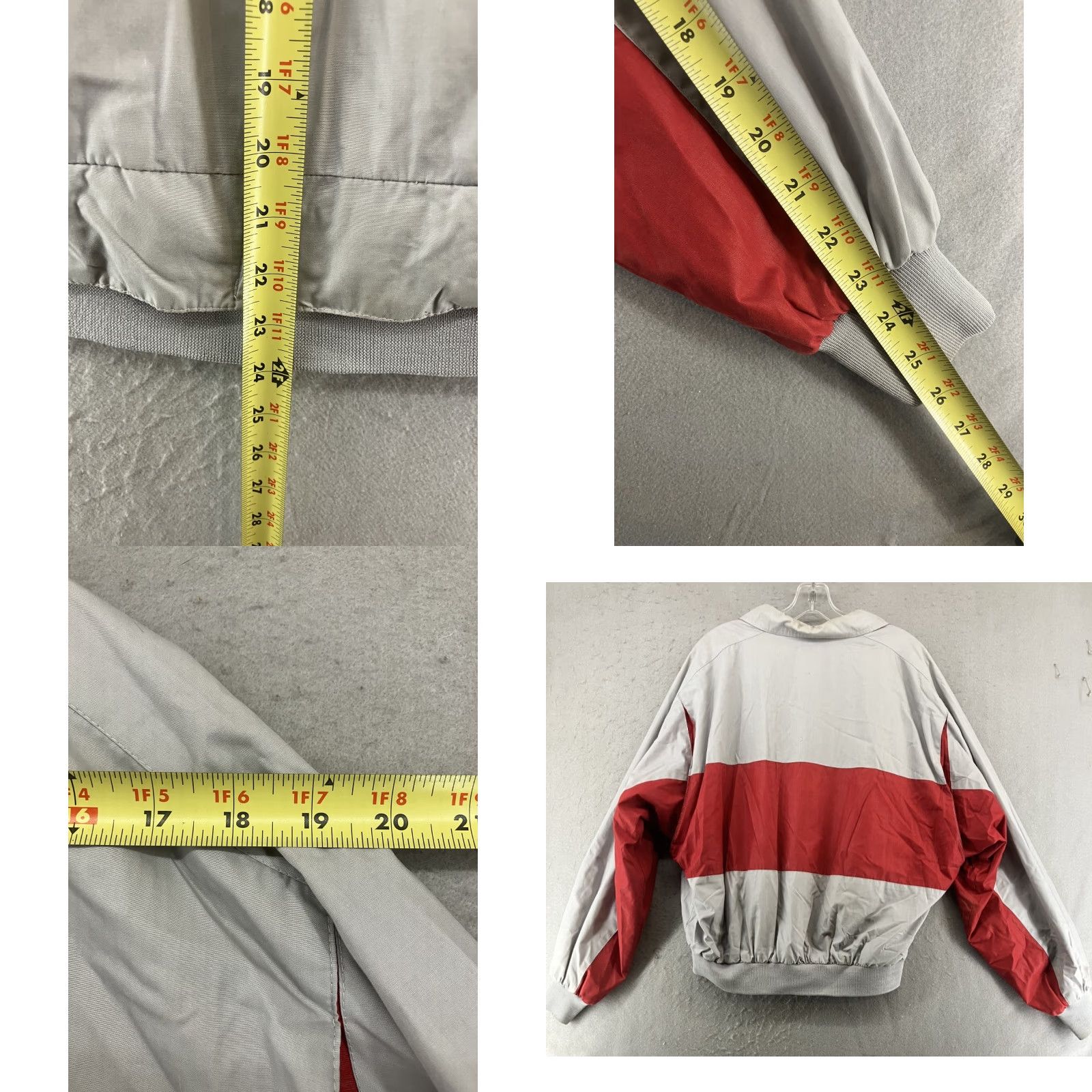 Members Only Members Only VTG Bomber Jacket Mens 44 Red Grey Lined Windbreaker Full Zip Jacket Type Dress Style Size US S / EU 44-46 / 1 - 8 Thumbnail