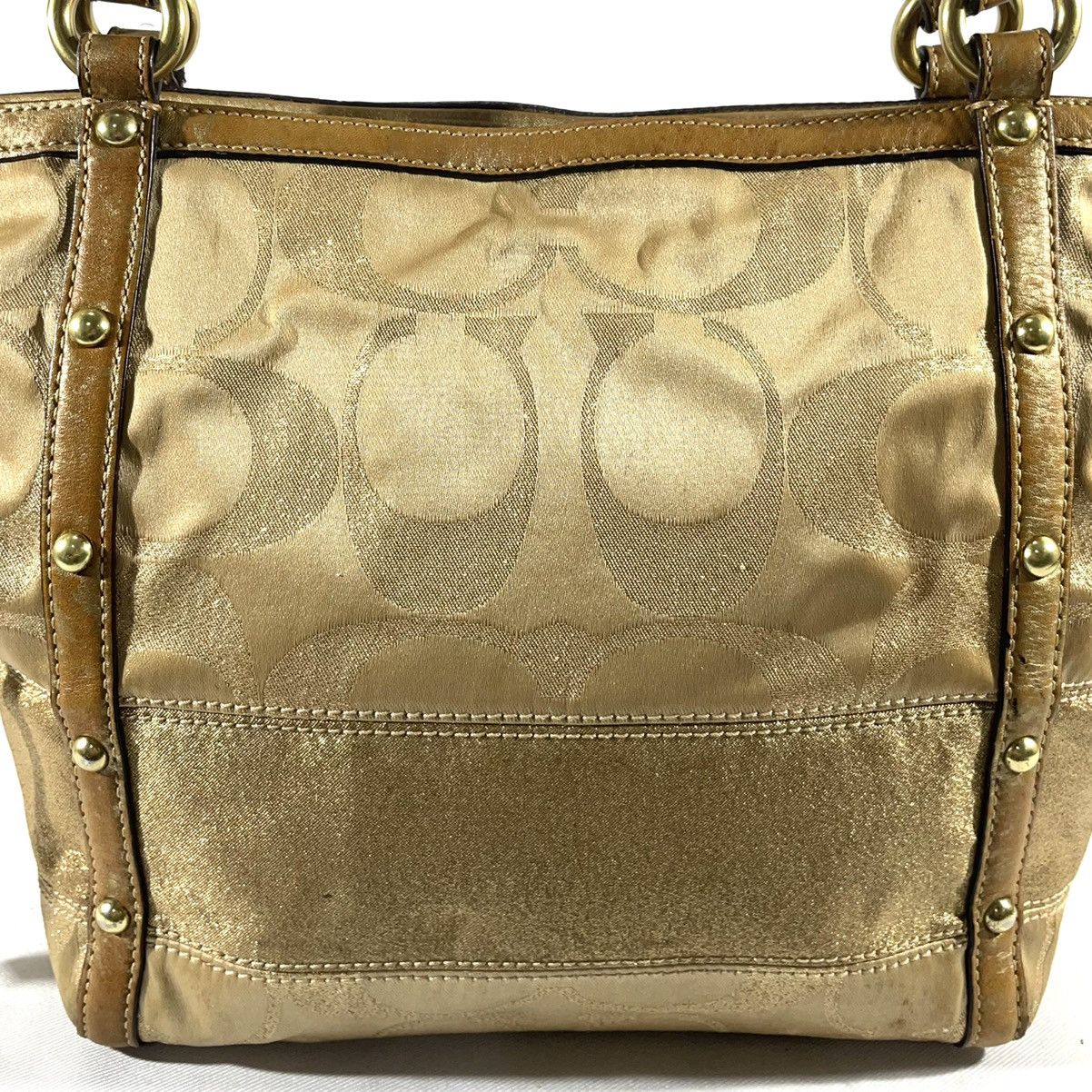Coach Vintage Satin Monogram Handbag Size ONE SIZE - 3 Thumbnail