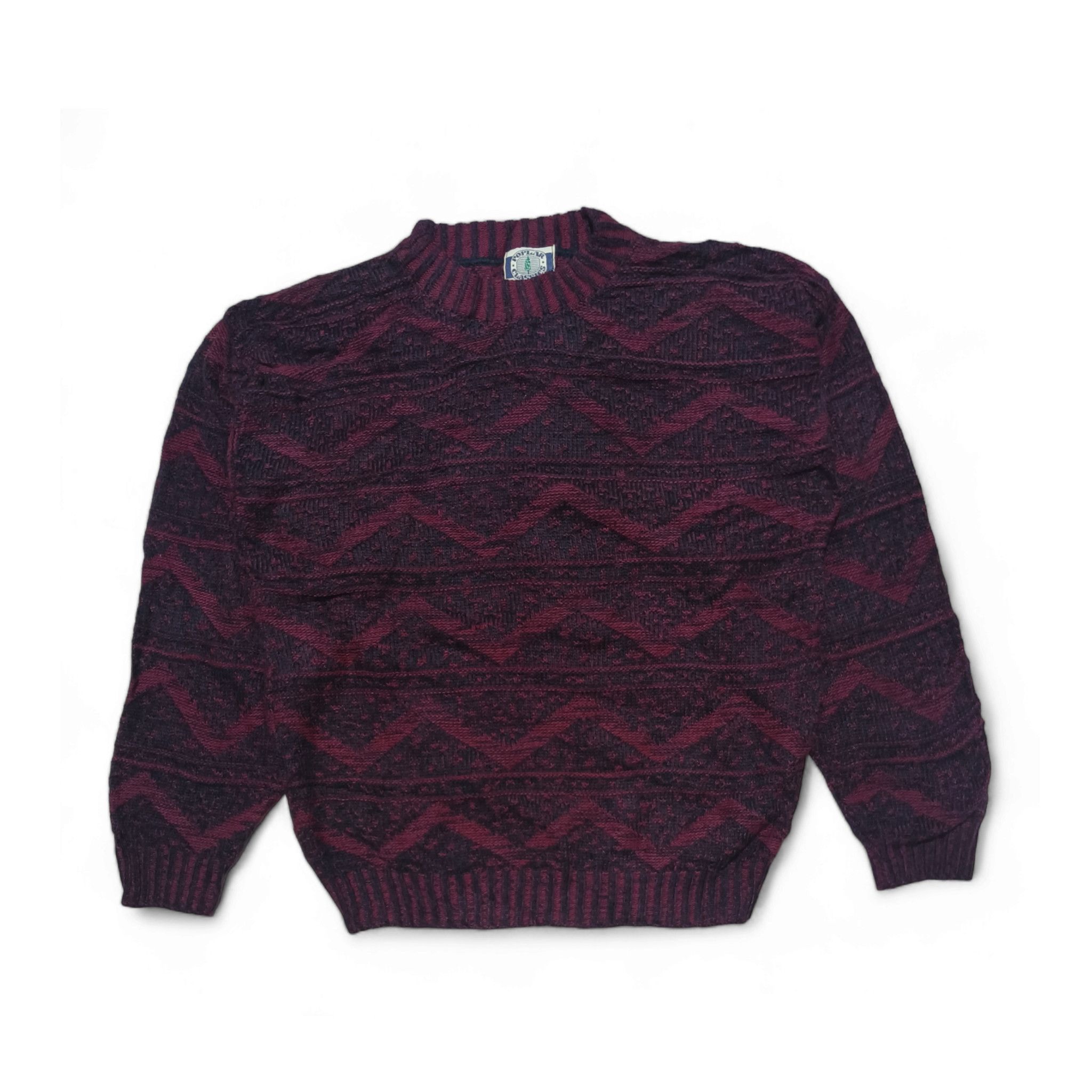 Other Vintage 90s POPLAR CLASSIC Ethnic Motifs Knit Sweater Size US L / EU 52-54 / 3 - 1 Thumbnail