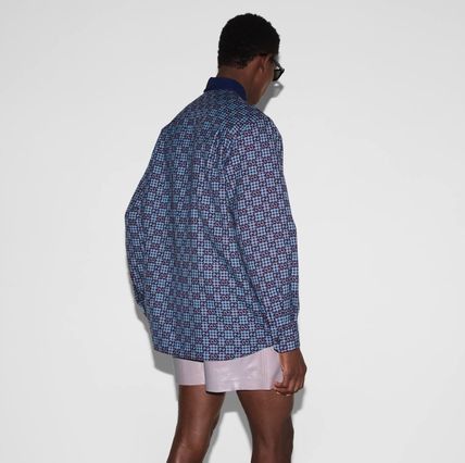 Gucci o1mt1gz0226 GG Vichy Cotton Wool Jacquard Shirt in Blue Size US S / EU 44-46 / 1 - 4 Thumbnail