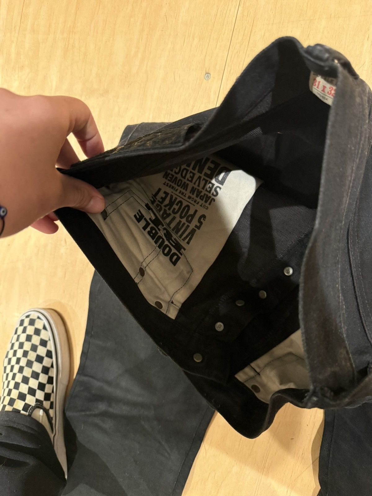 RRL Ralph Lauren RRL ralph lauren Slim Fit Black Selvedge Jean 31x32 Size US 31 - 6 Thumbnail