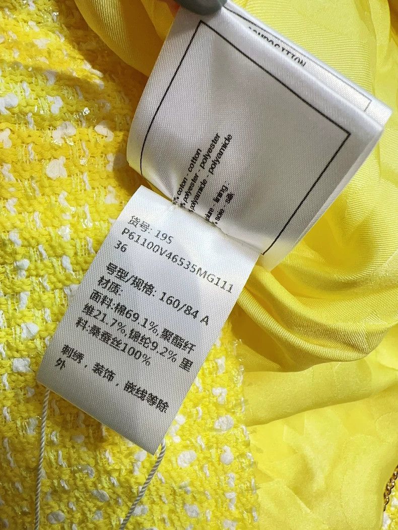 Chanel Chanel 19S yellow and white stand-up collar braided soft t Size XS / US 0-2 / IT 36-38 - 8 Thumbnail