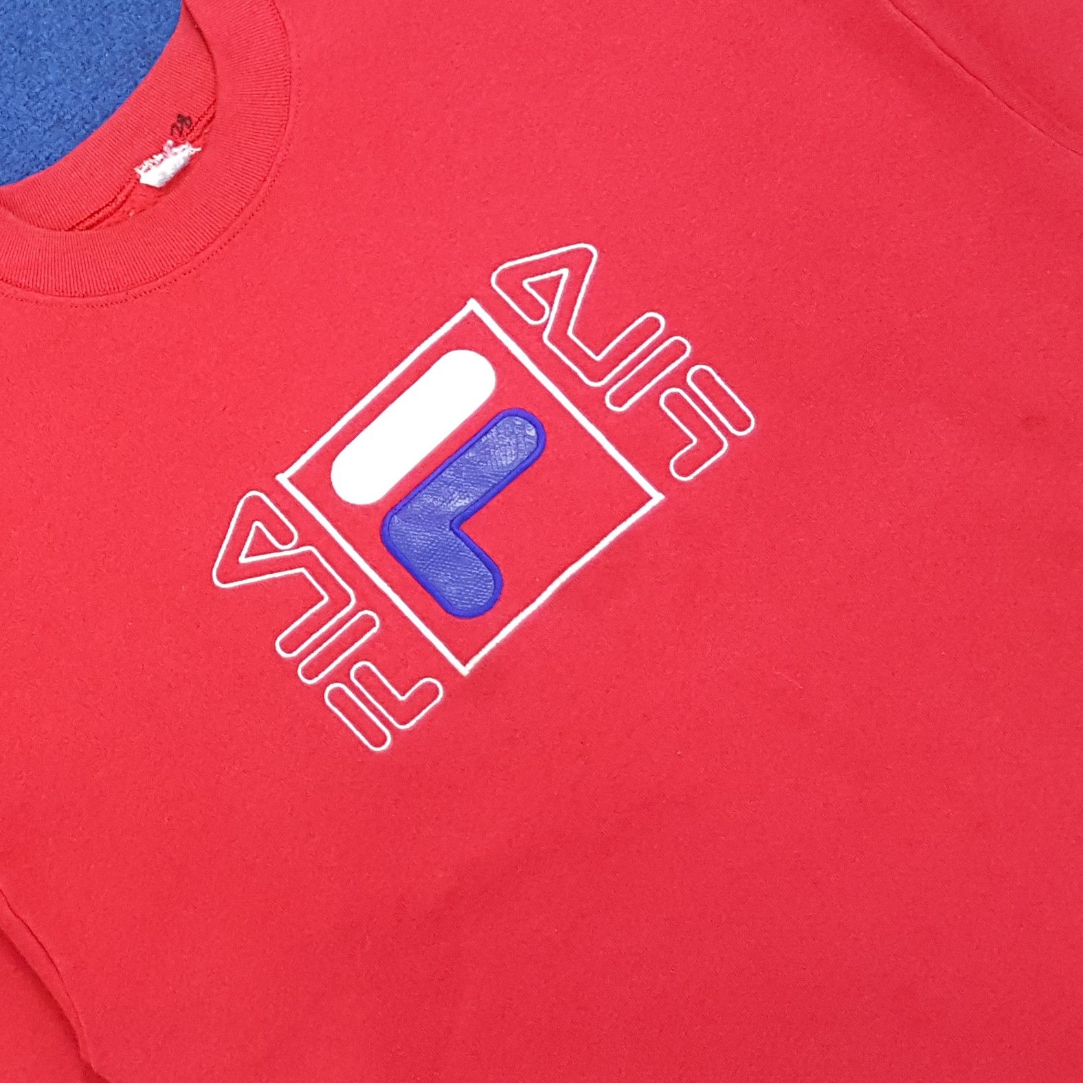 Fila × Vintage Vintage Fila Box Logo Embroidery Sweatshirts Size US L / EU 52-54 / 3 - 2 Thumbnail
