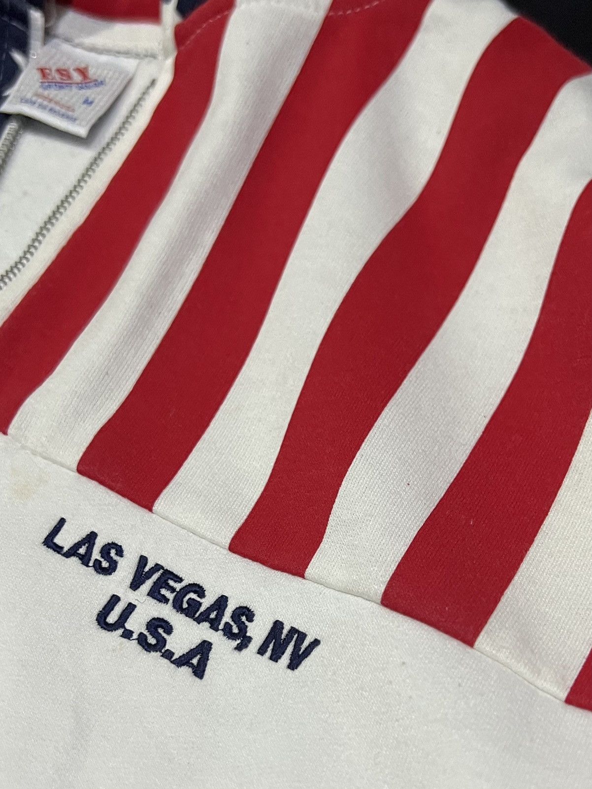 Vintage VINTAGE 90s AMERICAN FLAG SWEATER FULL ZIP Size US M / EU 48-50 / 2 - 16 Thumbnail