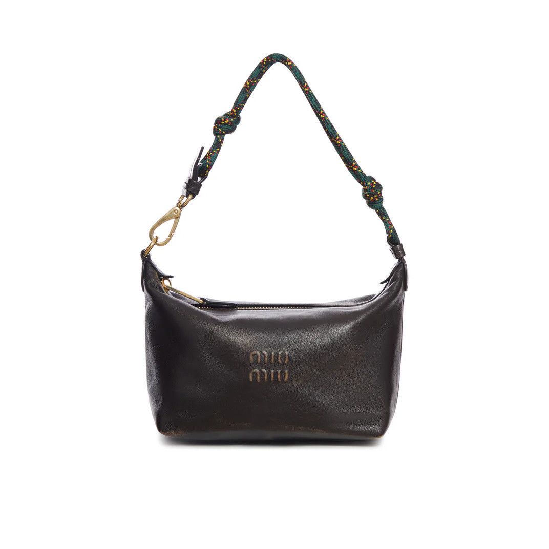 Miu Miu MIU MIU Coffee Leather Pouch New & Authentic Size ONE SIZE - 1 Thumbnail