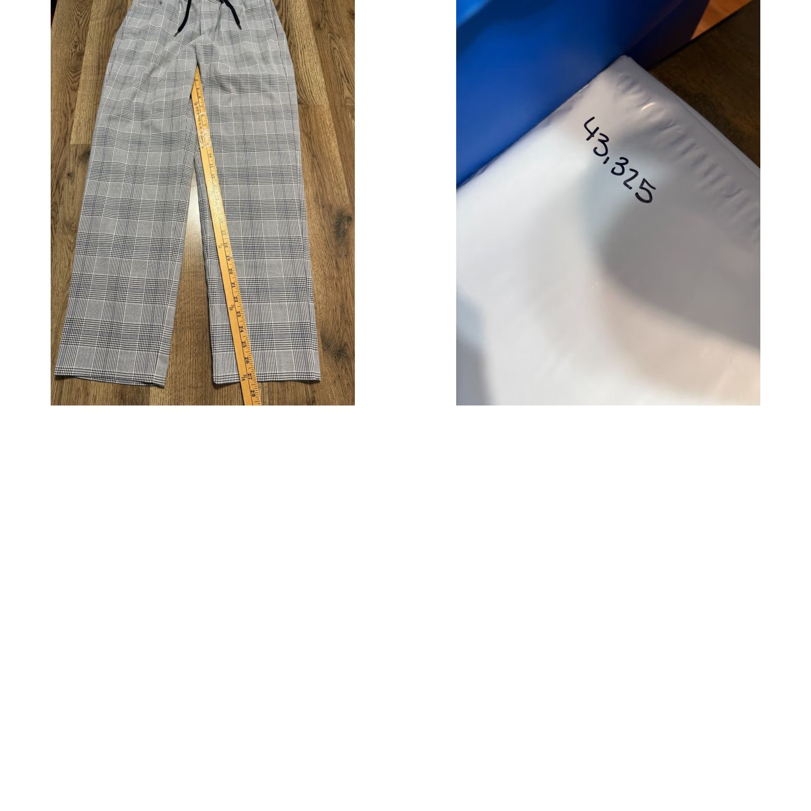 H&M H&M Pants Women's Size Small Grey White Black Plaid Tie Waist Regular Fit Size 28" / US 6 / IT 42 - 9 Thumbnail