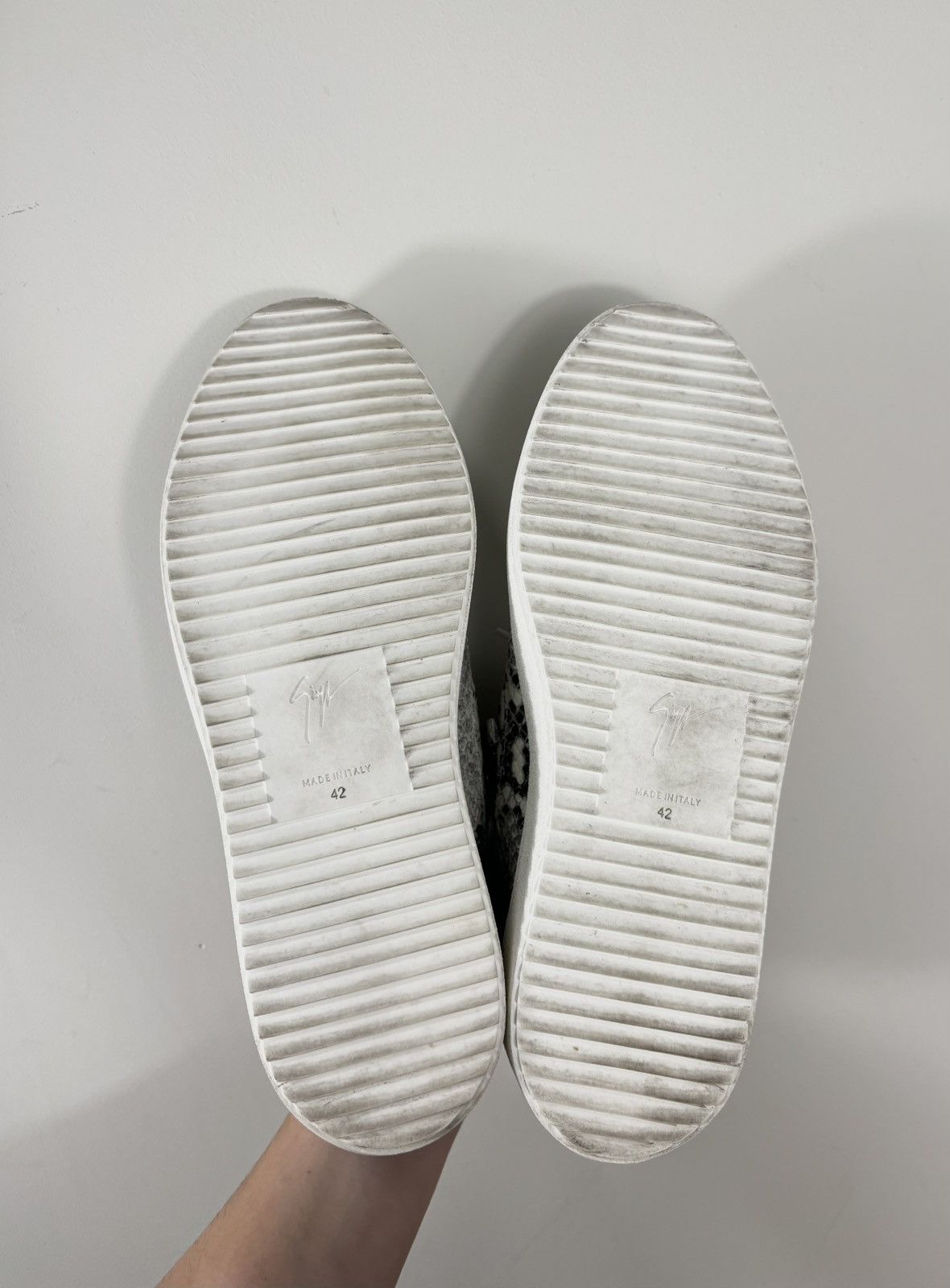Giuseppe Zanotti Giuseppe Zanotti May London Roccia Snakeskin Sneakers Shoes Size US 9 / EU 42 - 17 Thumbnail