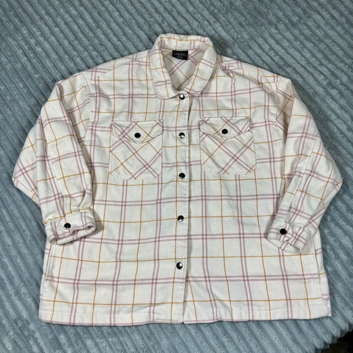 Other HFX women's long sleeve cozy plaid shacket shirt jacket XL Size XL / US 12-14 / IT 48-50 - 1 Thumbnail