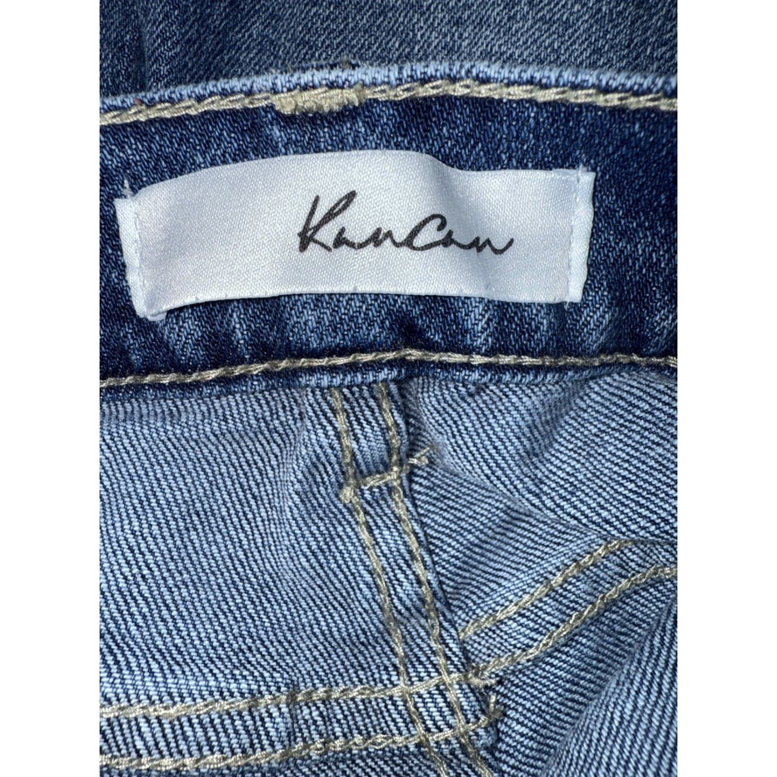 Vintage VINTAGE KanCan Estilo High Rise Jeans Women’s 28 Blue Denim Wide Leg 5-Pocket Stretch Raw Hem Womens Jeans Size 28" / US 6 / IT 42 - 3 Thumbnail