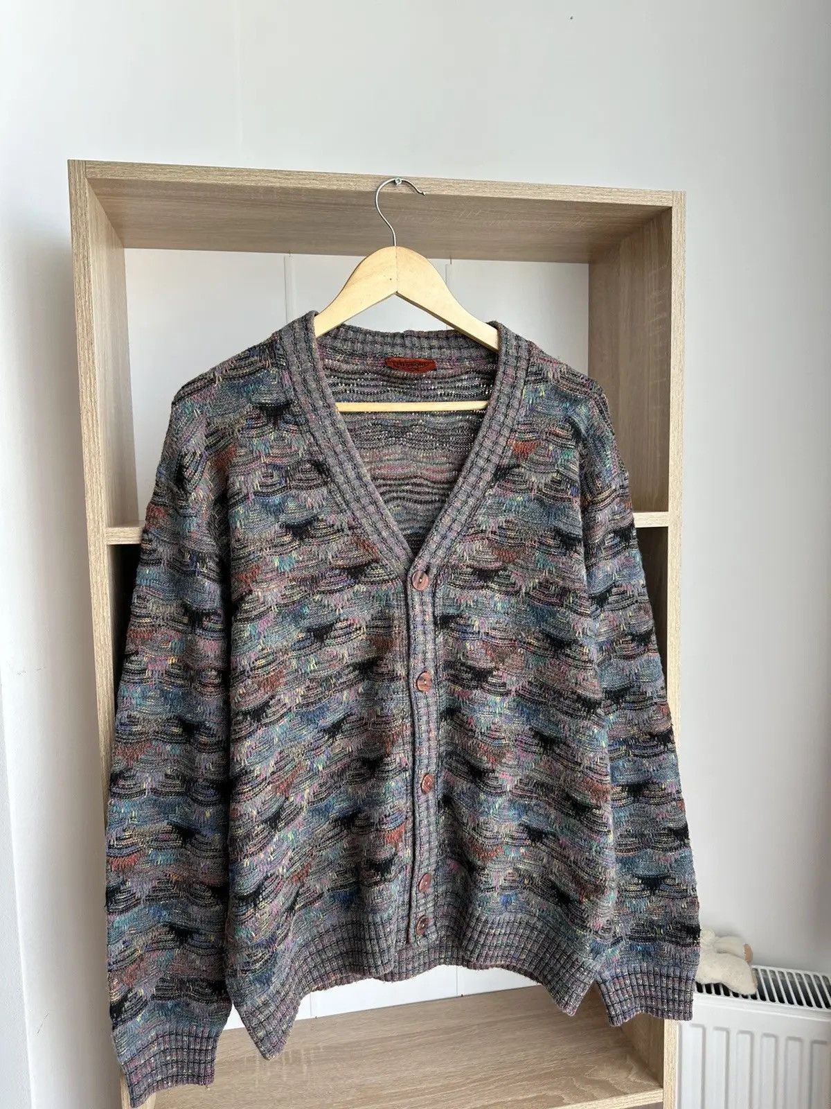 Missoni × Vintage Vintage Missoni Knit Wool Cardigan Iconic Rainbow Sweater Size US M / EU 48-50 / 2 - 8 Thumbnail