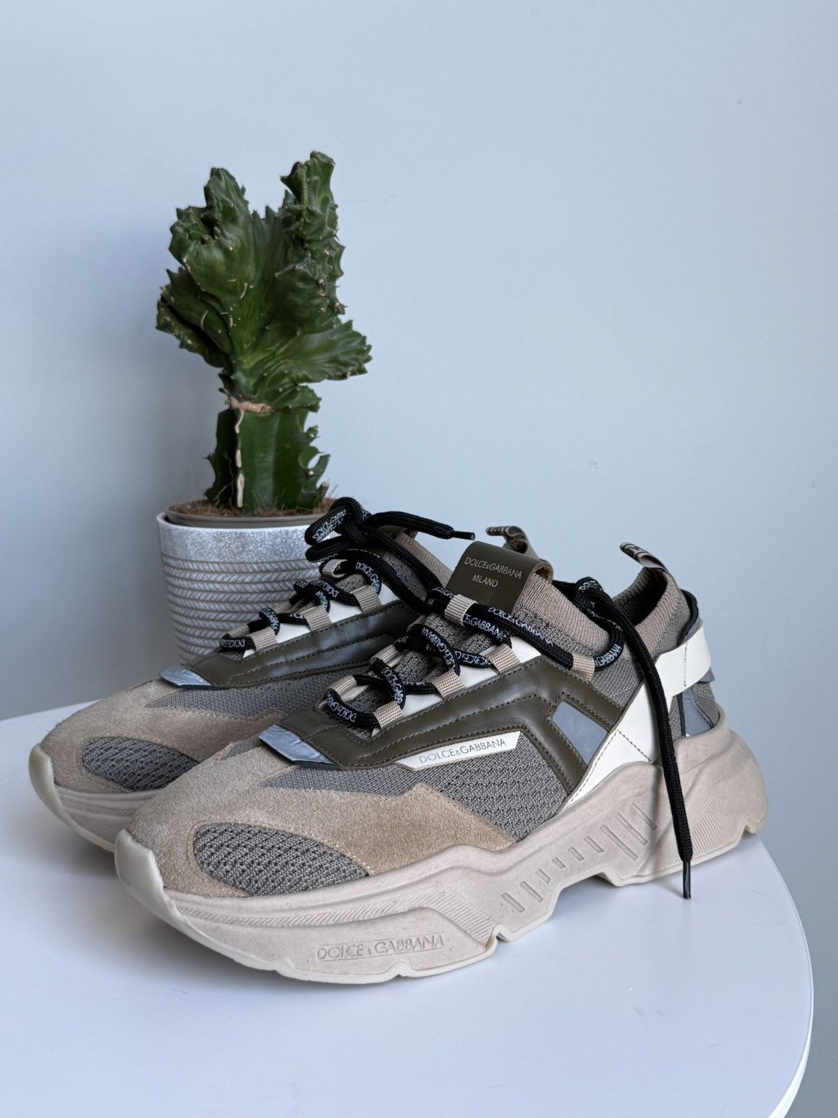 Dolce & Gabbana Dolce & Gabbana Daymaster Beige sneakers Suede Size US 10.5 / EU 43-44 - 7 Thumbnail