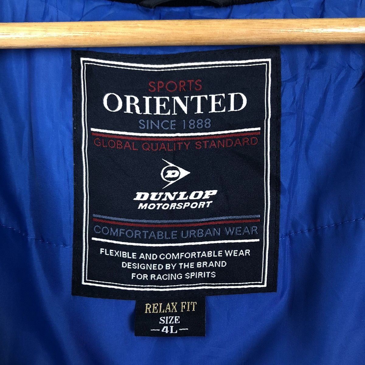 Japanese Brand 🔥VINTAGE BOMBER JACKET RACING BIG LOGO DUNLOP MOTORSPORT Size US L / EU 52-54 / 3 - 15 Thumbnail