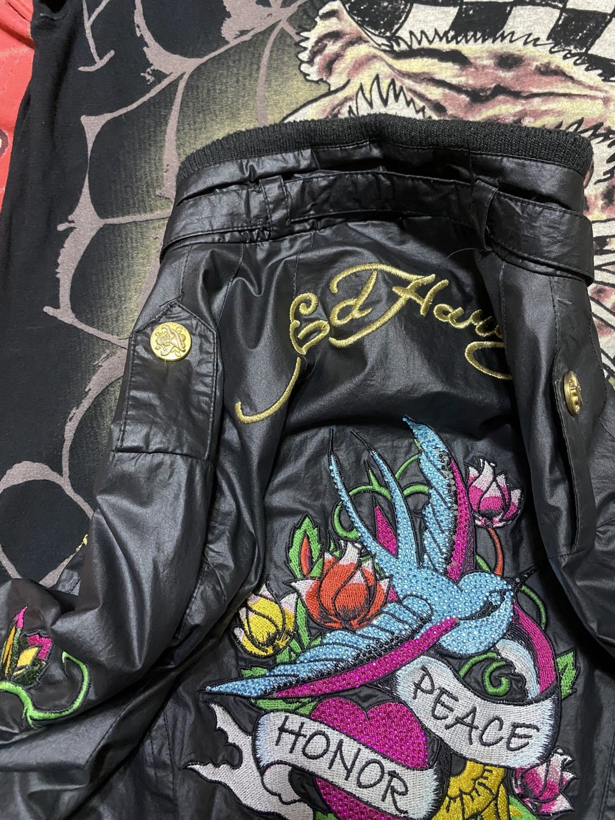 Christian Audigier × Ed Hardy Ed hardy leather jacket Size M / US 6-8 / IT 42-44 - 10 Thumbnail