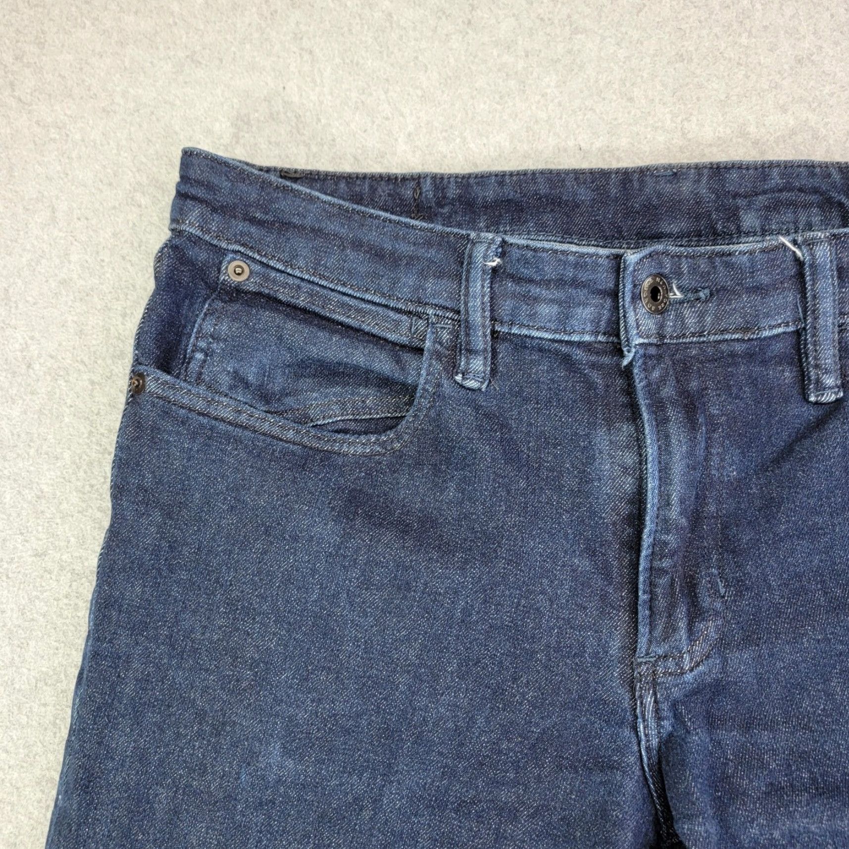 Bonobos Bonobos Slim Taper Jeans Mens 33x30 Blue Slim Tapered Leg Denim Jeans Stretch Dark Wash Size US 33 - 2 Thumbnail