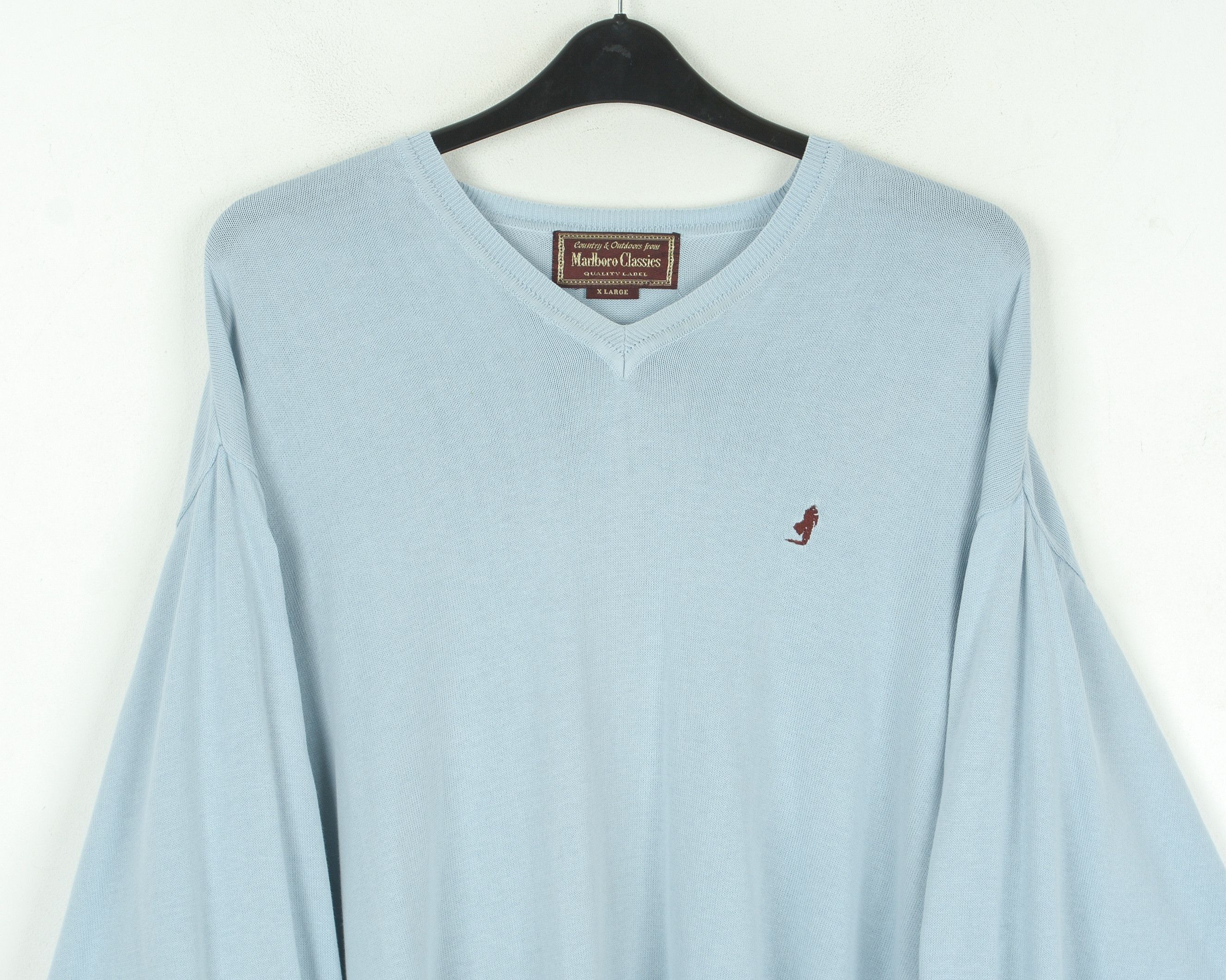 Marlboro Classics Sweater L V-Neck Long Sleeved Casual Jumper Pullover Cotton Size US XL / EU 56 / 4 - 2 Thumbnail