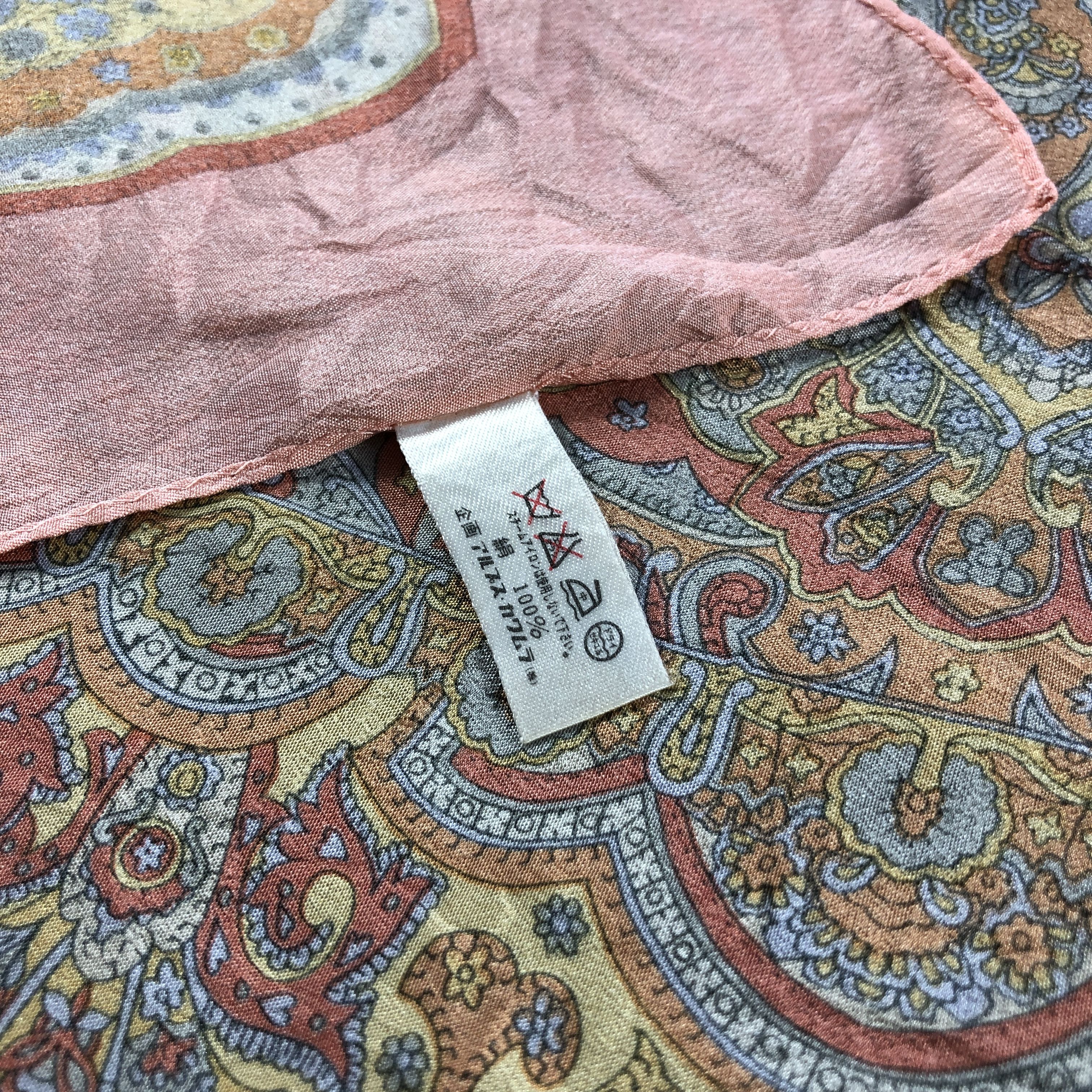 Japanese Brand Vintage Luxury Paisley Silk Scarf M1287 Size ONE SIZE - 5 Thumbnail
