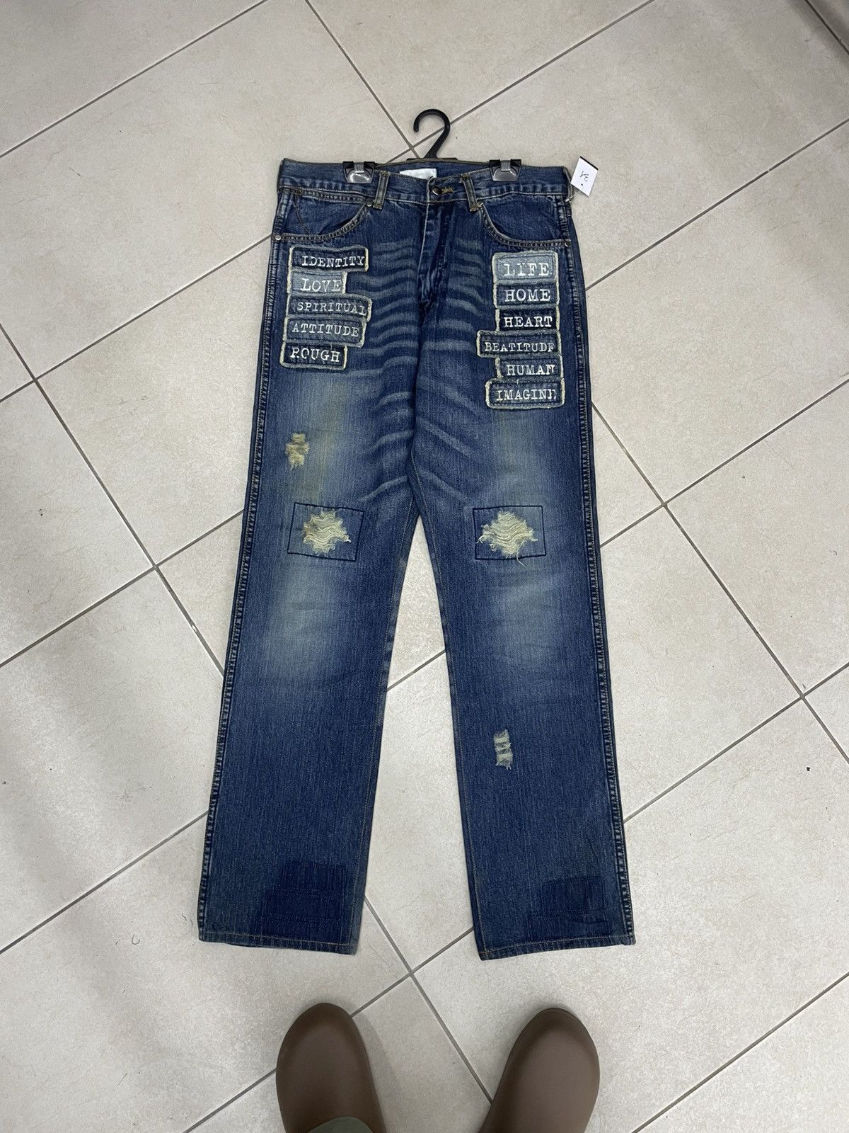 Number (N)ine NUMBER (N)INE PATCHWORK DENIM PANTS Size US 31 - 1 Thumbnail