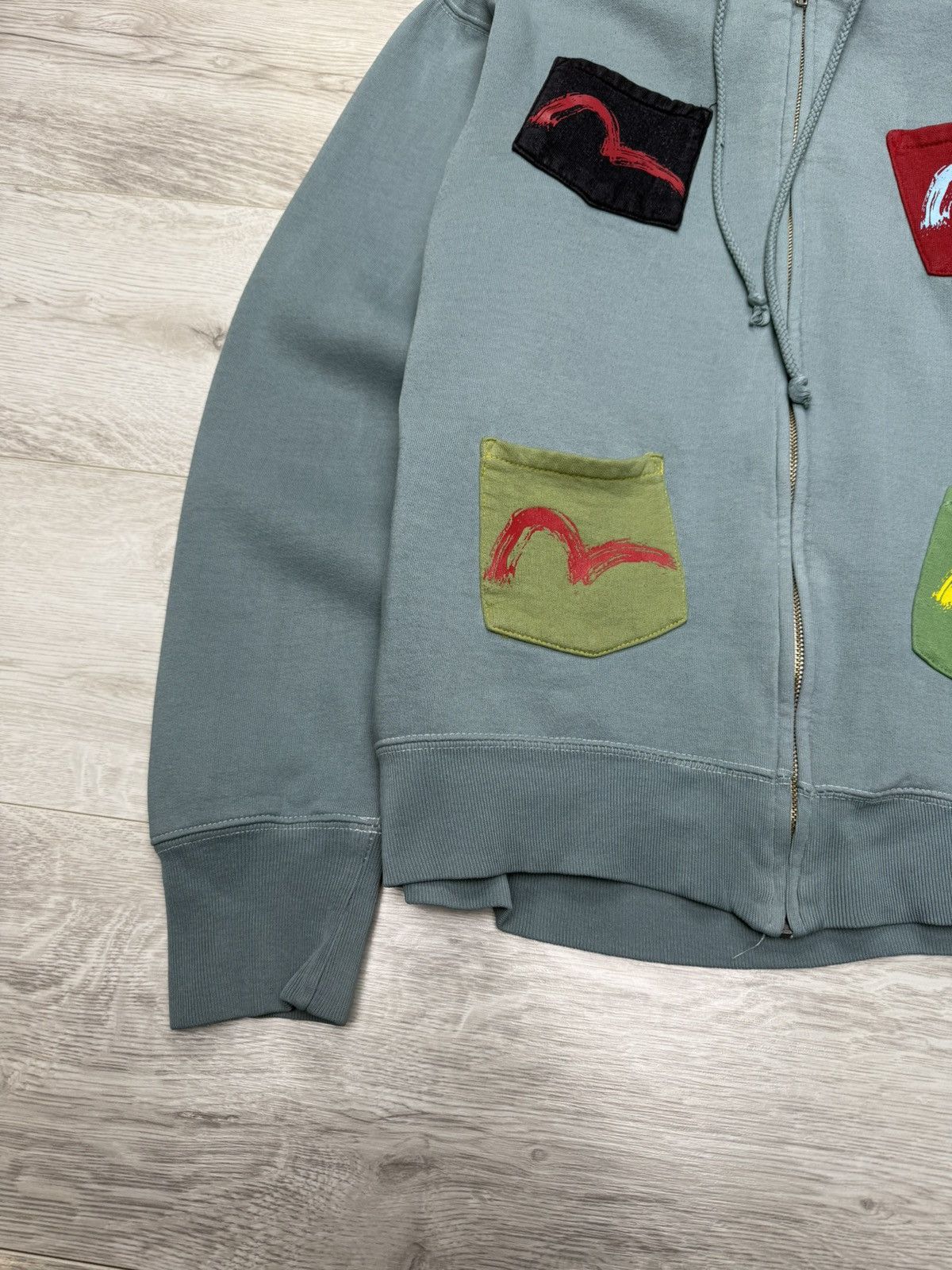 Japanese Brand Vintage Evisu Multi Pocket Zip up Hoodie Japanese Big Logo Size US M / EU 48-50 / 2 - 5 Thumbnail