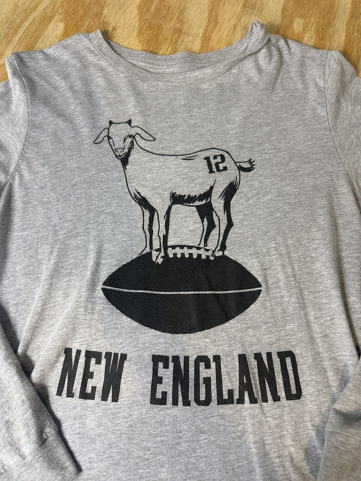 Vintage Tom Brady Goat Funny Longsleeve Patriots Grey New England Size US M / EU 48-50 / 2 - 2 Thumbnail