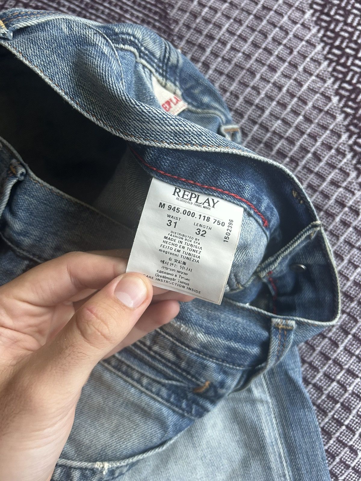 Replay Vintage Replay Denim Washed Distressed Jeans Japanese Vibe Size US 31 - 12 Thumbnail