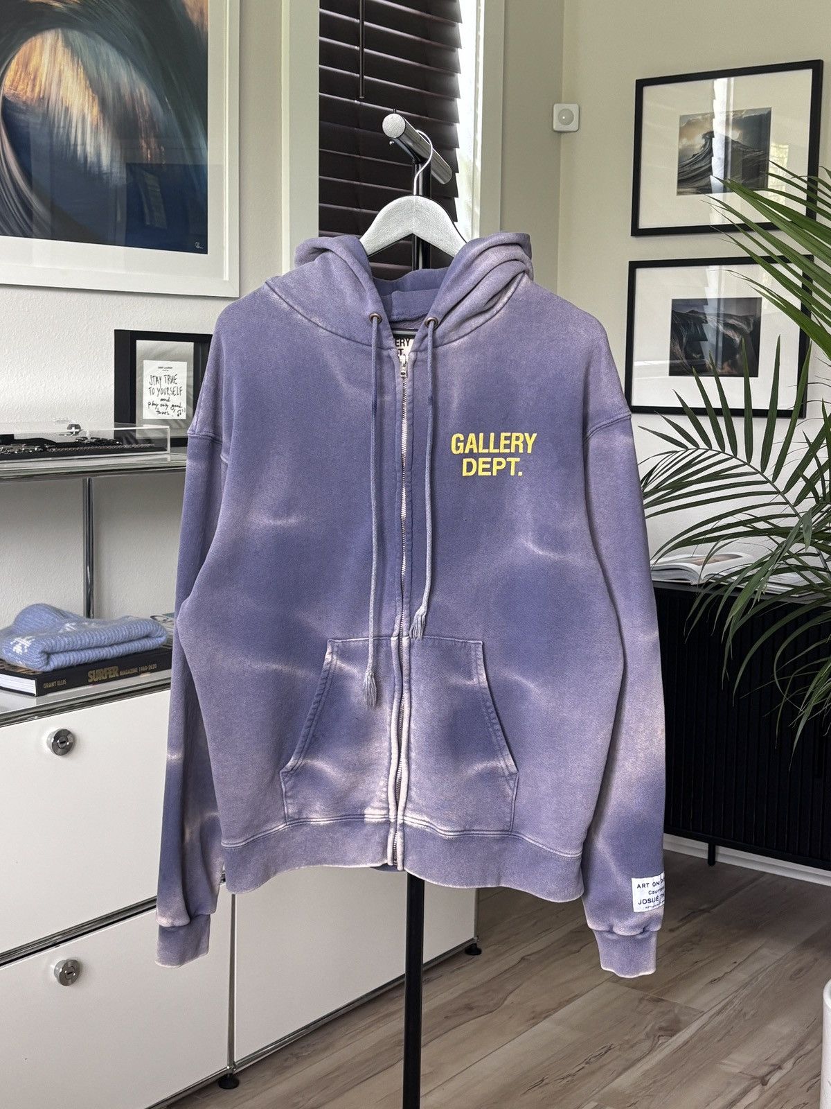 Gallery Dept. Zip Up Hoodie Sun Faded Red Men's - FW22 - US