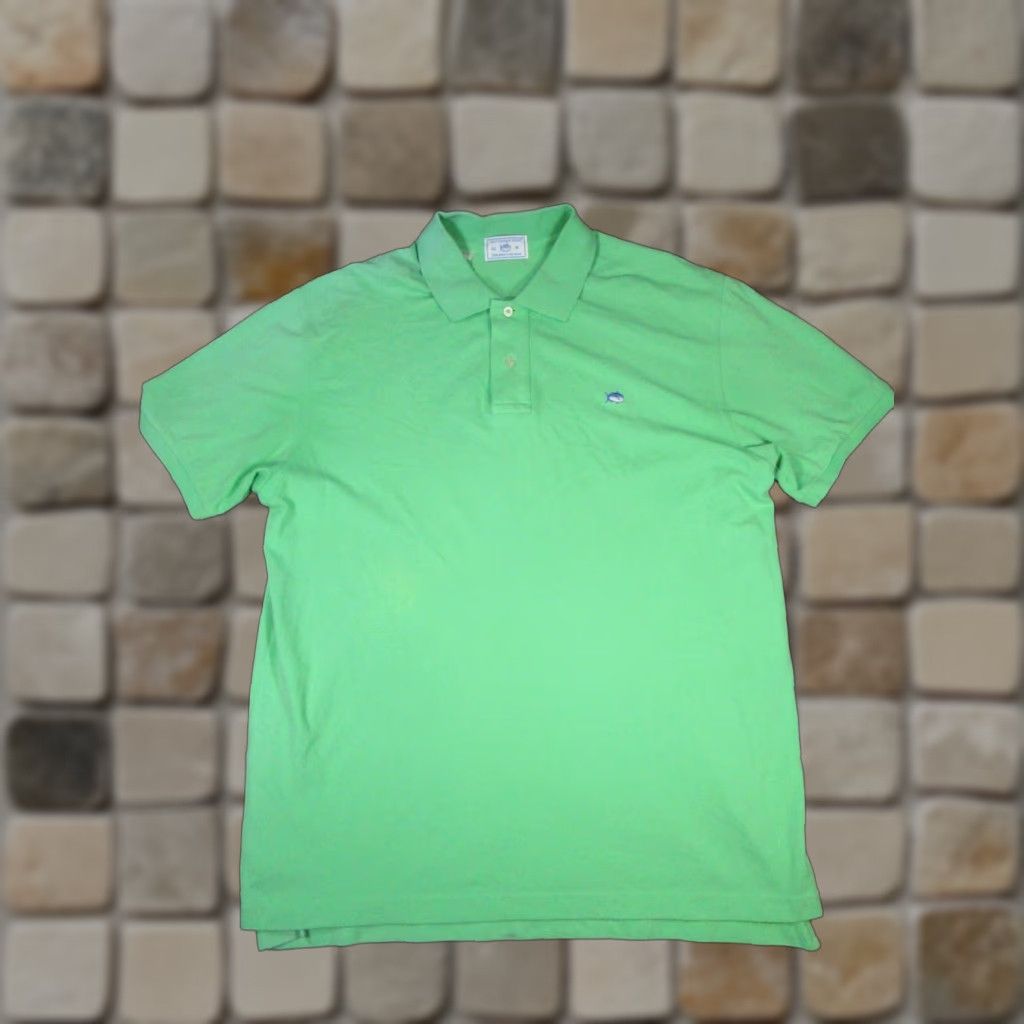 Southern Tide Southern Tide Polo Shirt Men XL Green Cotton Knit Fishing Golf Solid Polo Shirt Size US XL / EU 56 / 4 - 1 Thumbnail