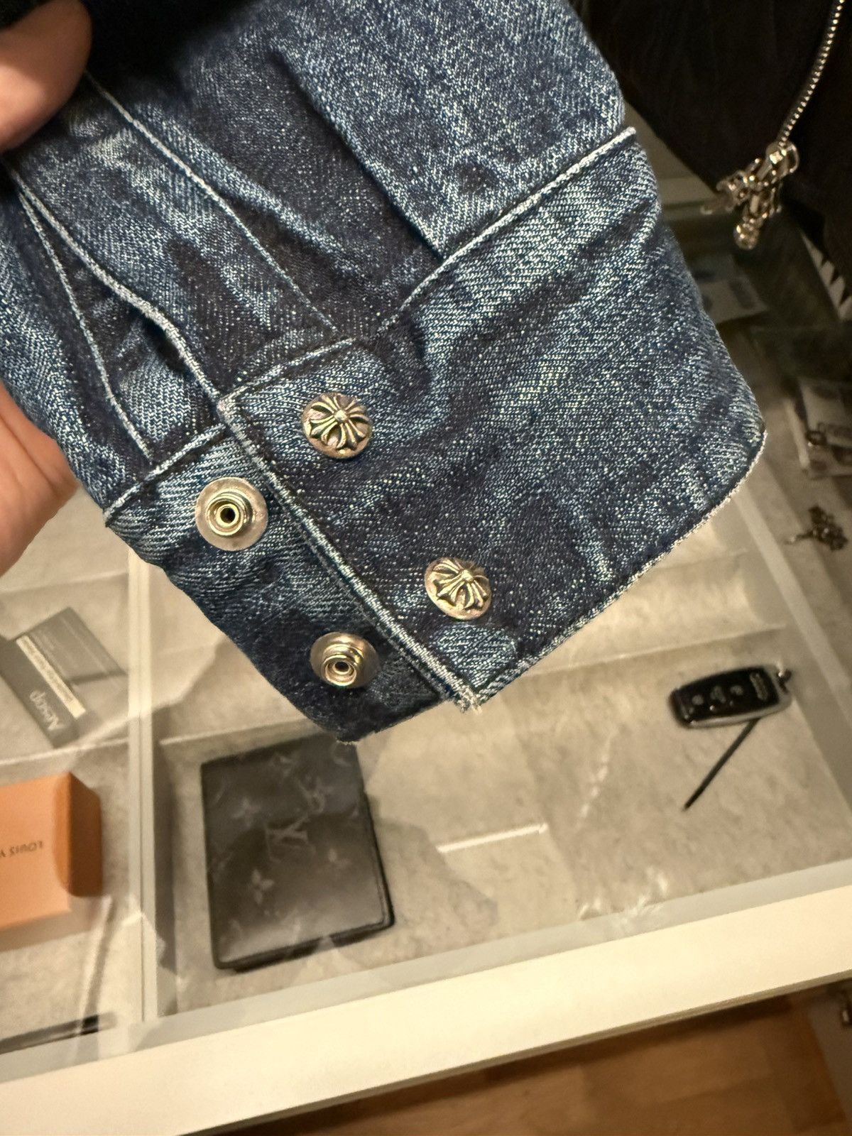 Chrome Hearts Chrome Hearts cross patch denim jacket Size US M / EU 48-50 / 2 - 2 Thumbnail