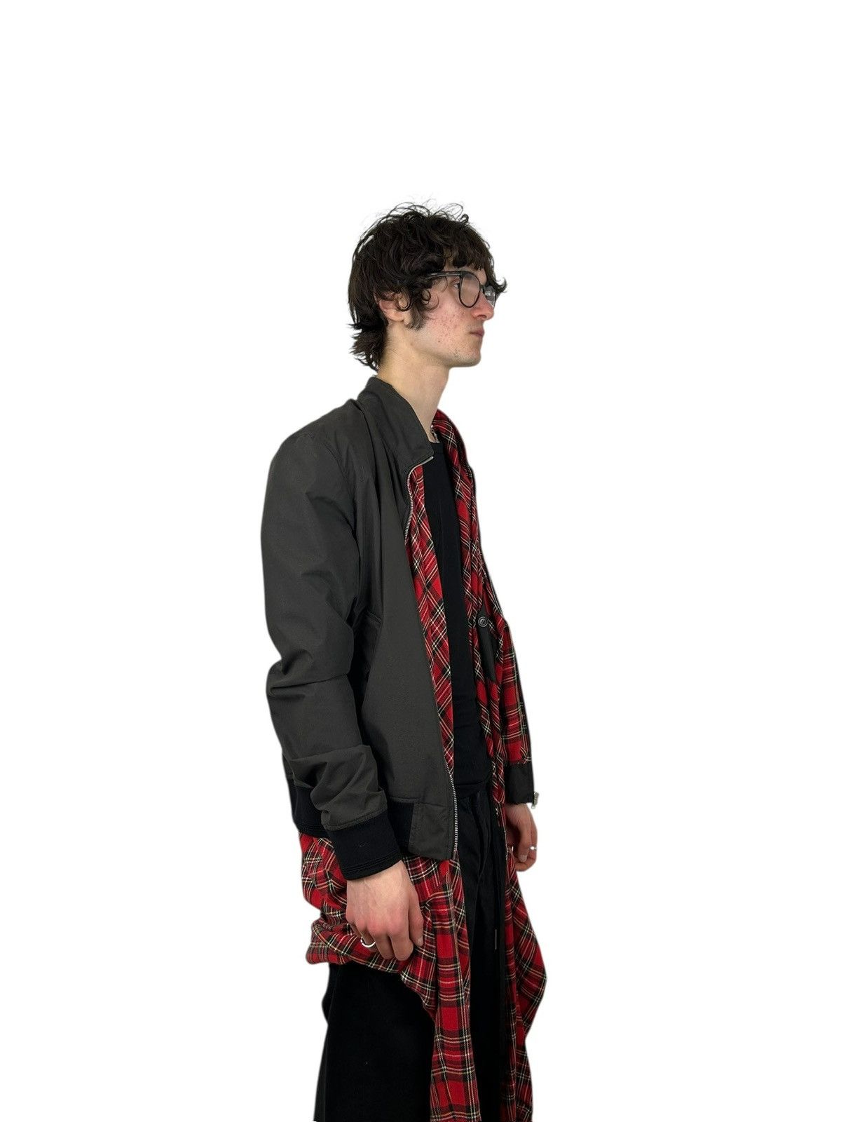 Y/Project 2018AW Runway Y/Project Tartan Tie Bomber Jacket (L) Size US L / EU 52-54 / 3 - 3 Thumbnail