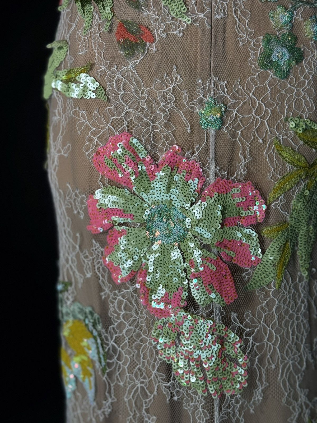 Other Brand New US 8 Elie Saab Lace Gown with Floral Appliques Size M / US 6-8 / IT 42-44 - 11 Thumbnail