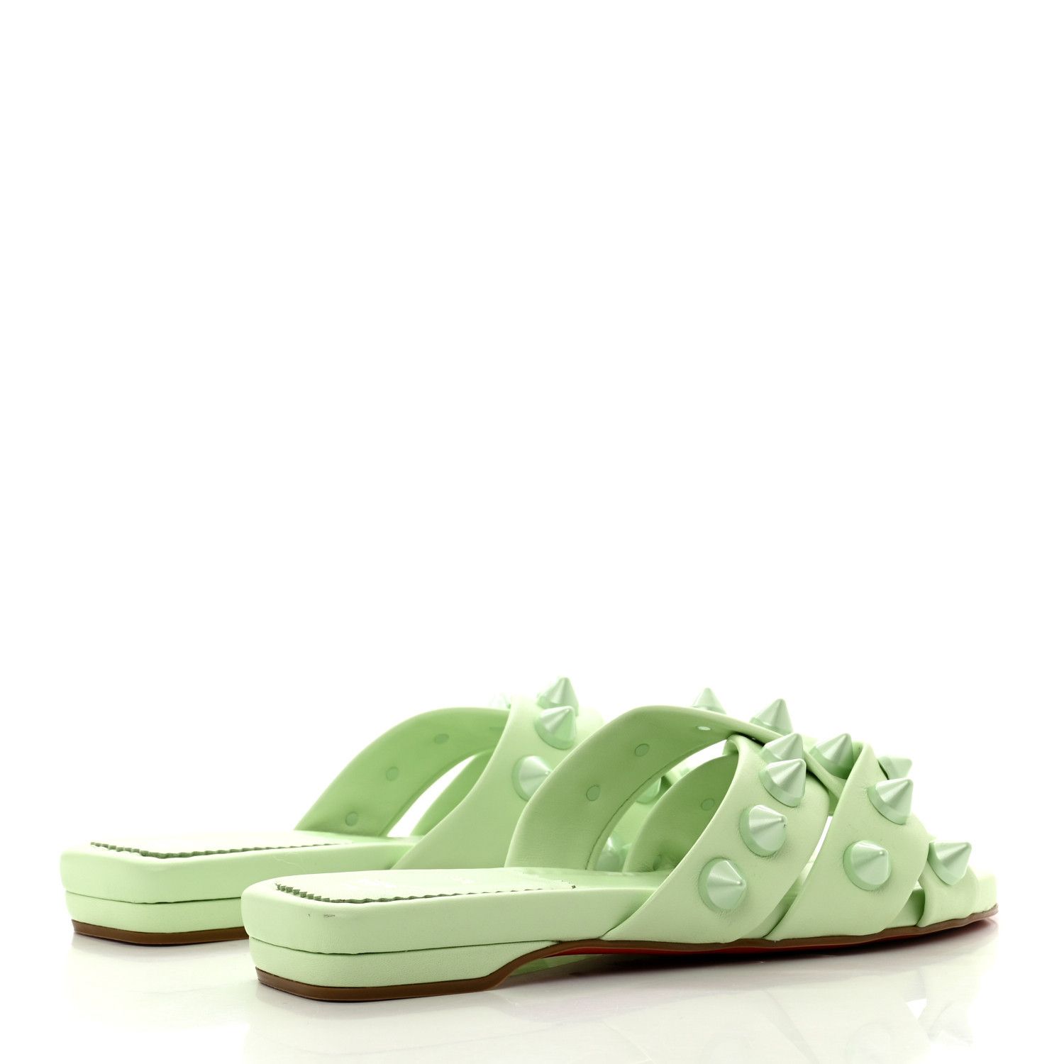 Christian Louboutin o1s1wg110924 Miss Spika Slide in Studio Green Size US 10 / IT 40 - 4 Thumbnail