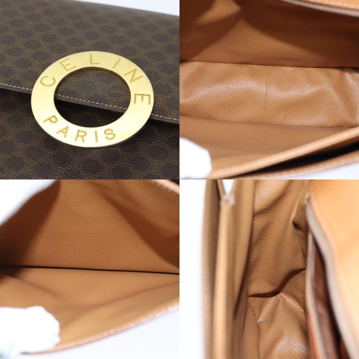 Celine CELINE Macadam Canvas Shoulder Bag Pvc Brown Size ONE SIZE - 11 Thumbnail