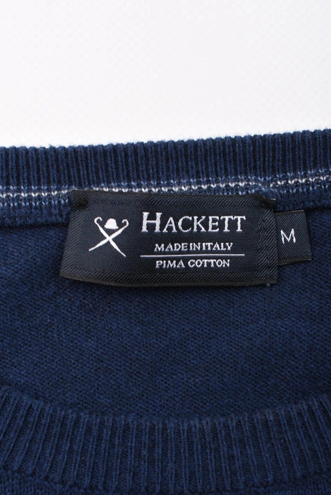 Hackett Hackett London Navy Pima Cotton Crewneck Jumper Size US M / EU 48-50 / 2 - 4 Thumbnail